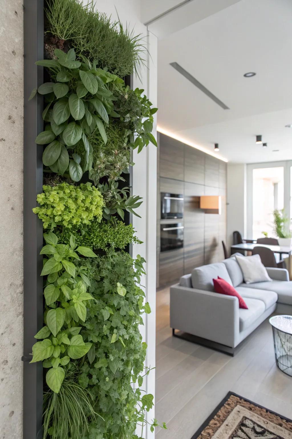 Create a stunning focal point with a decorative herb wall.