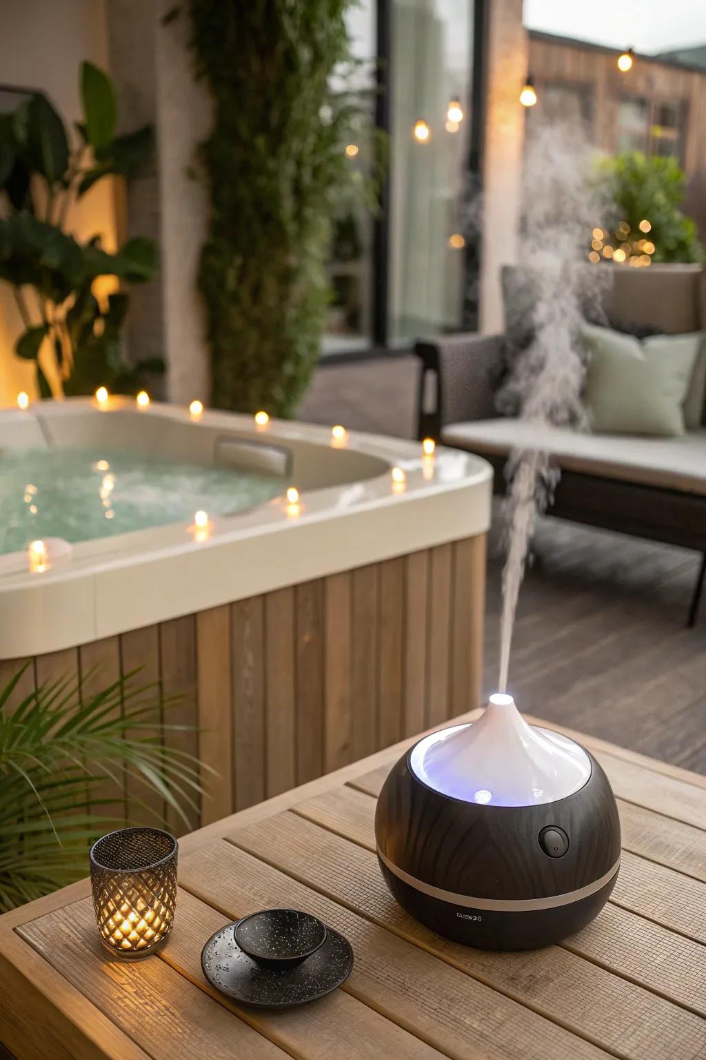 Infuse tranquility with an essential oil diffuser.