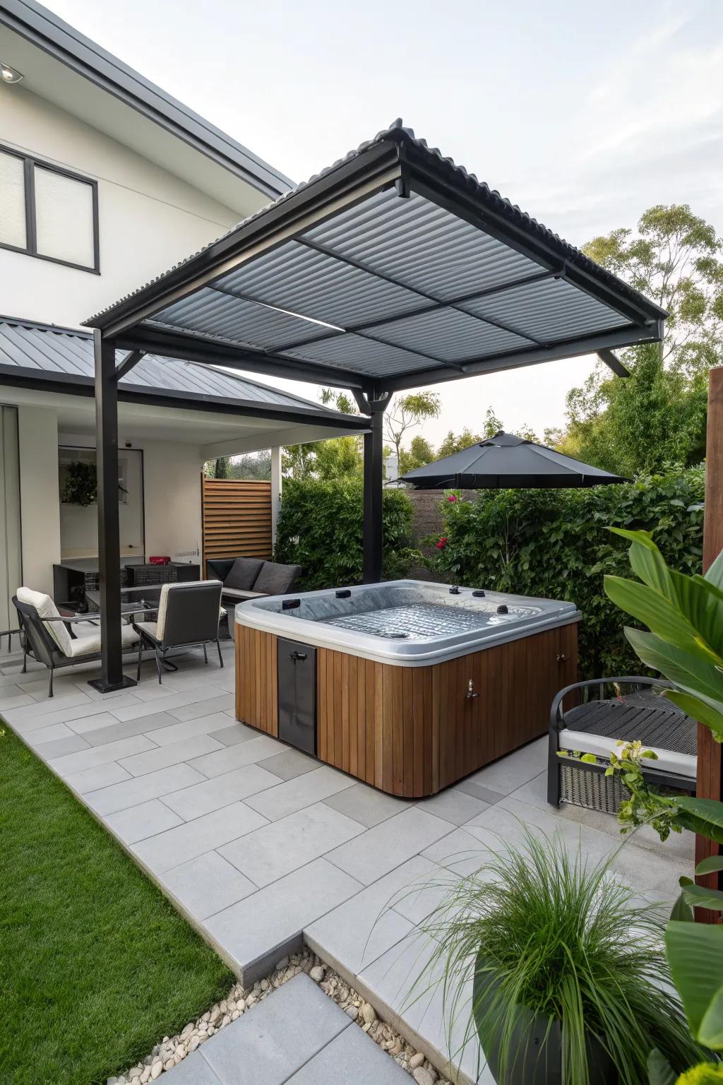 Achieve a sleek look with a minimalist metal roof.
