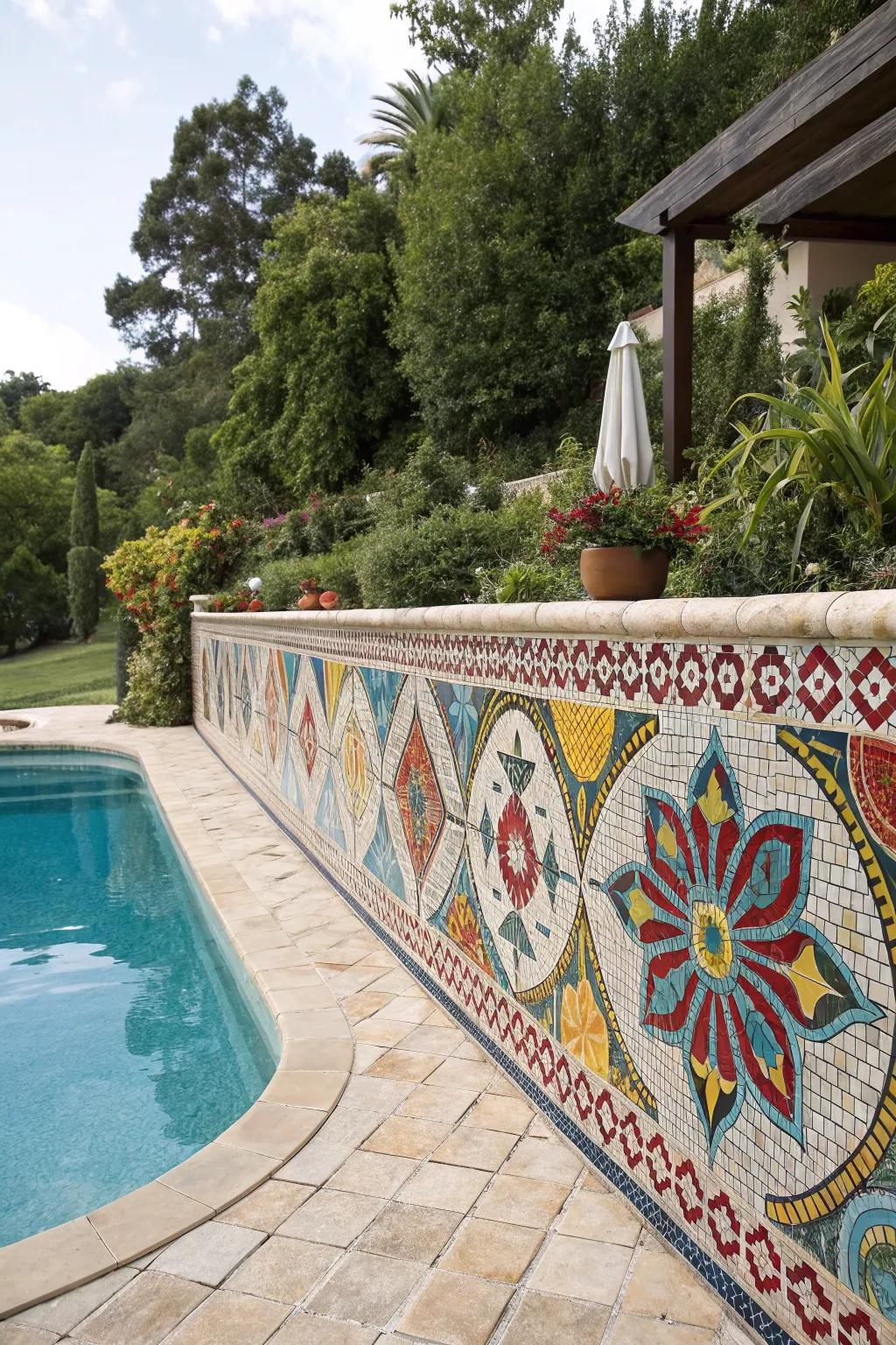 Express creativity with a vibrant mosaic design.