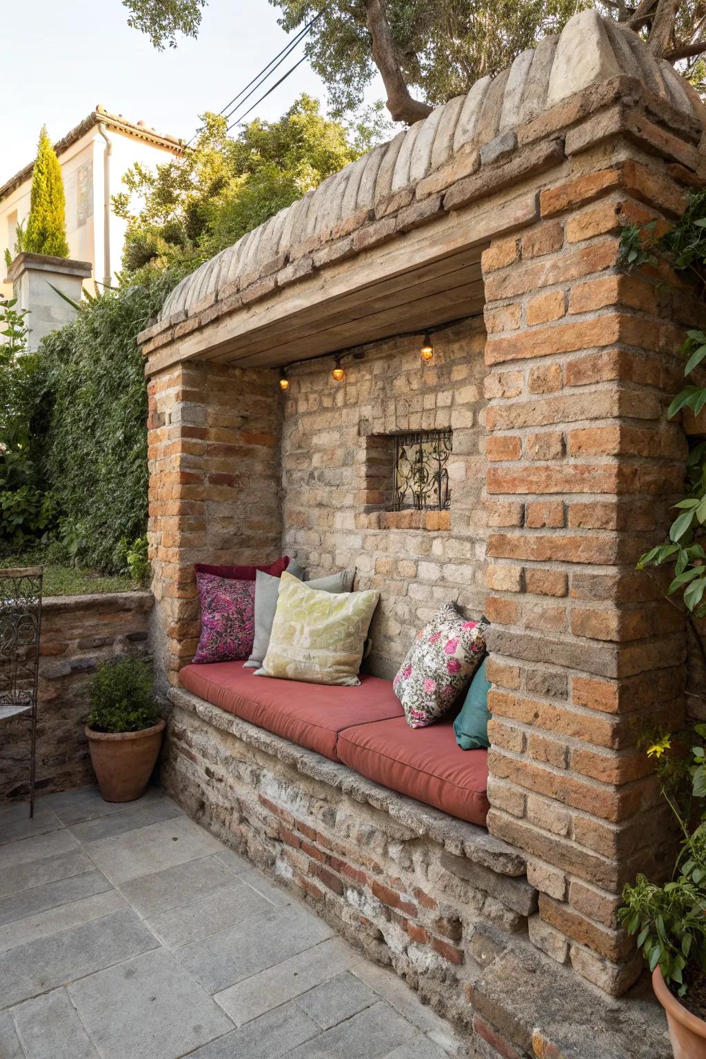 Built-in seating offers both comfort and style.