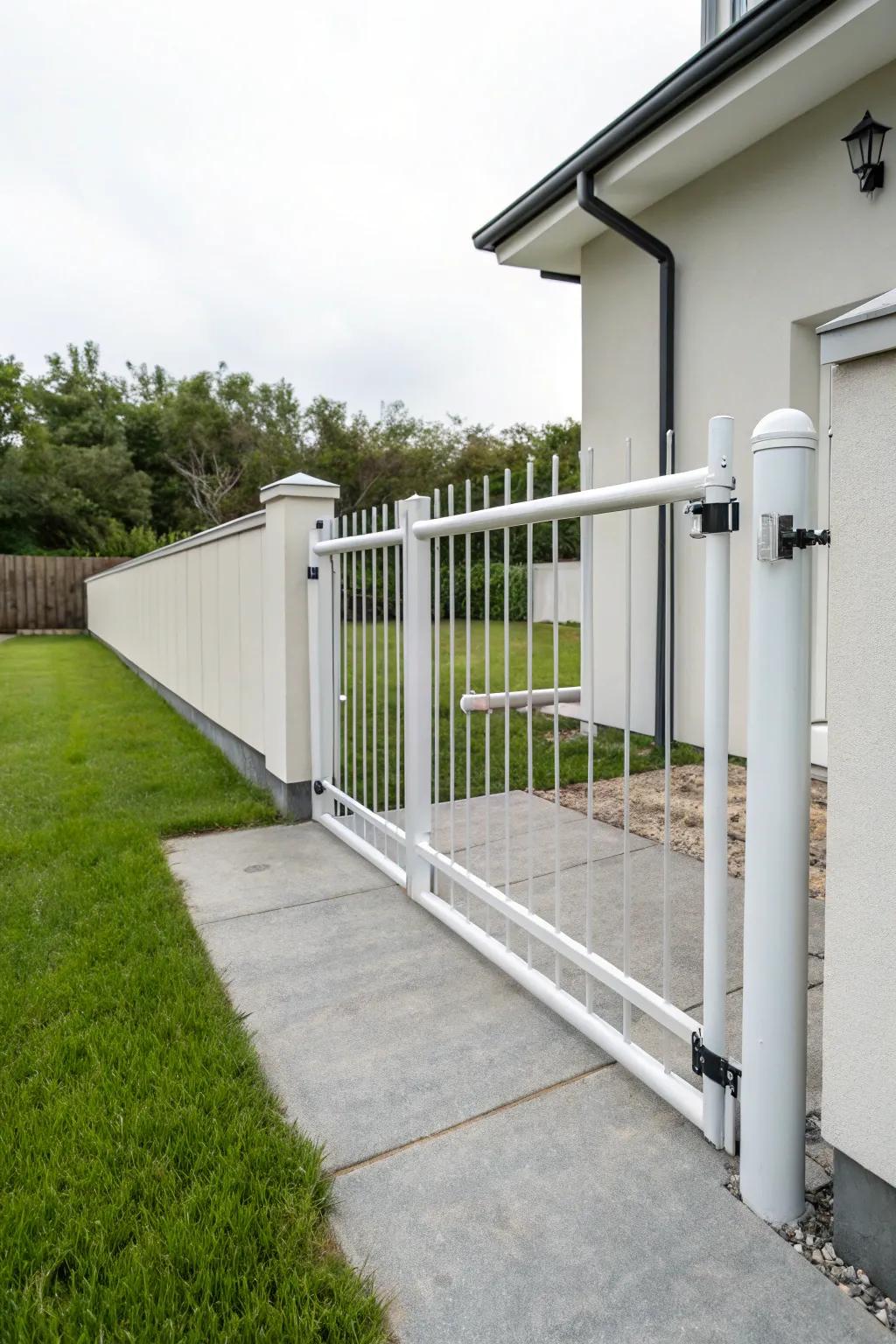 Lightweight and modern: the PVC pipe gate.