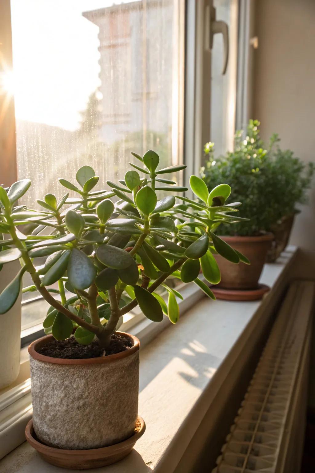 Brighten your mornings with whimsical jade window boxes.