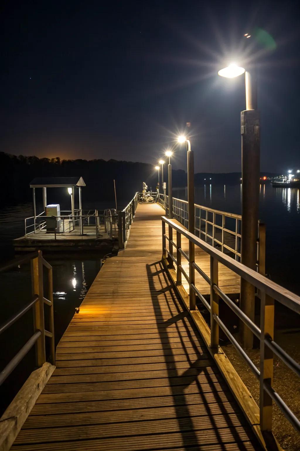 Adjustable spotlights provide focused illumination where it's most needed.