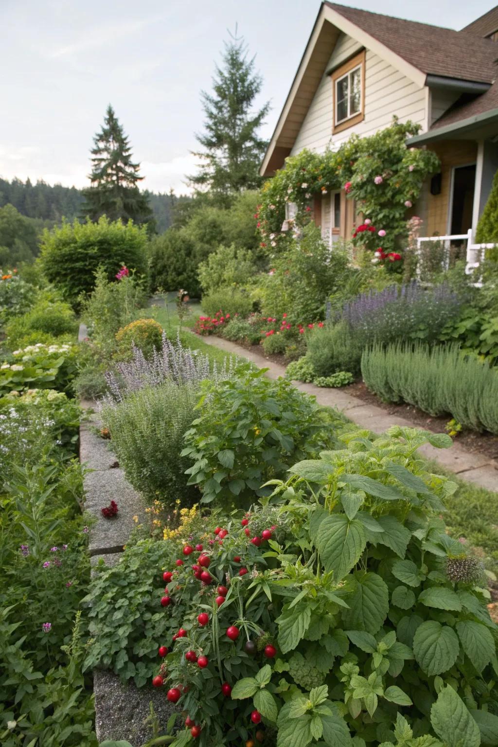 Edible delights with a beautiful and practical landscape.