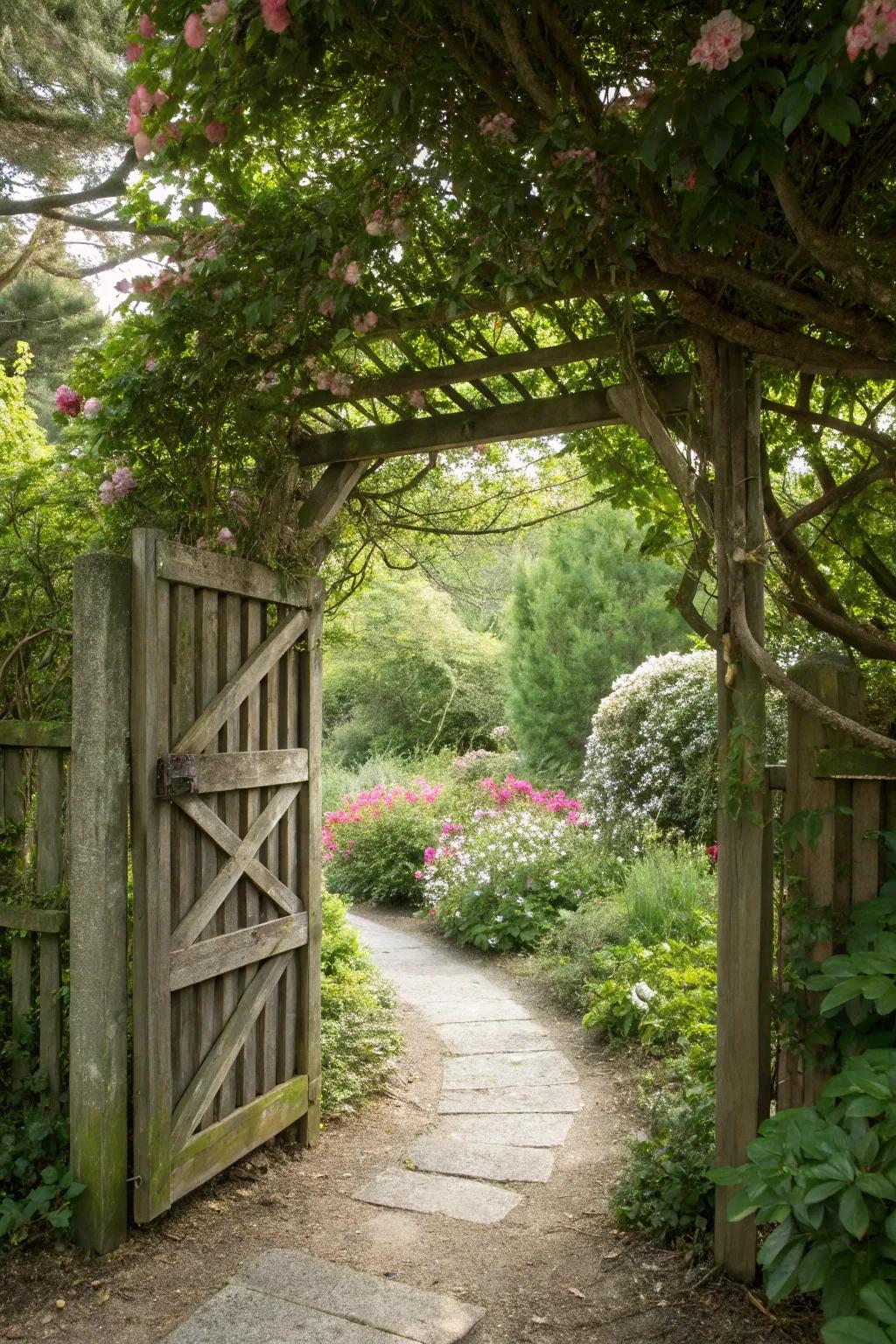 Lattice gates offer style and security.