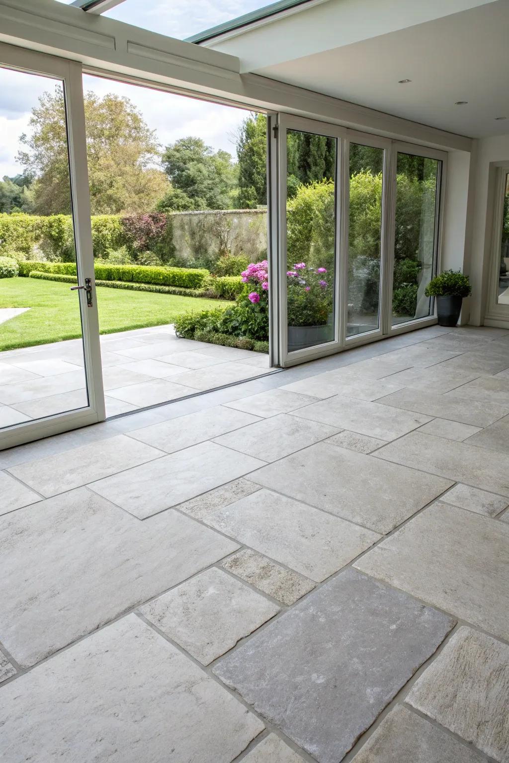 Seamless flow enhances the connection between indoor and outdoor spaces.