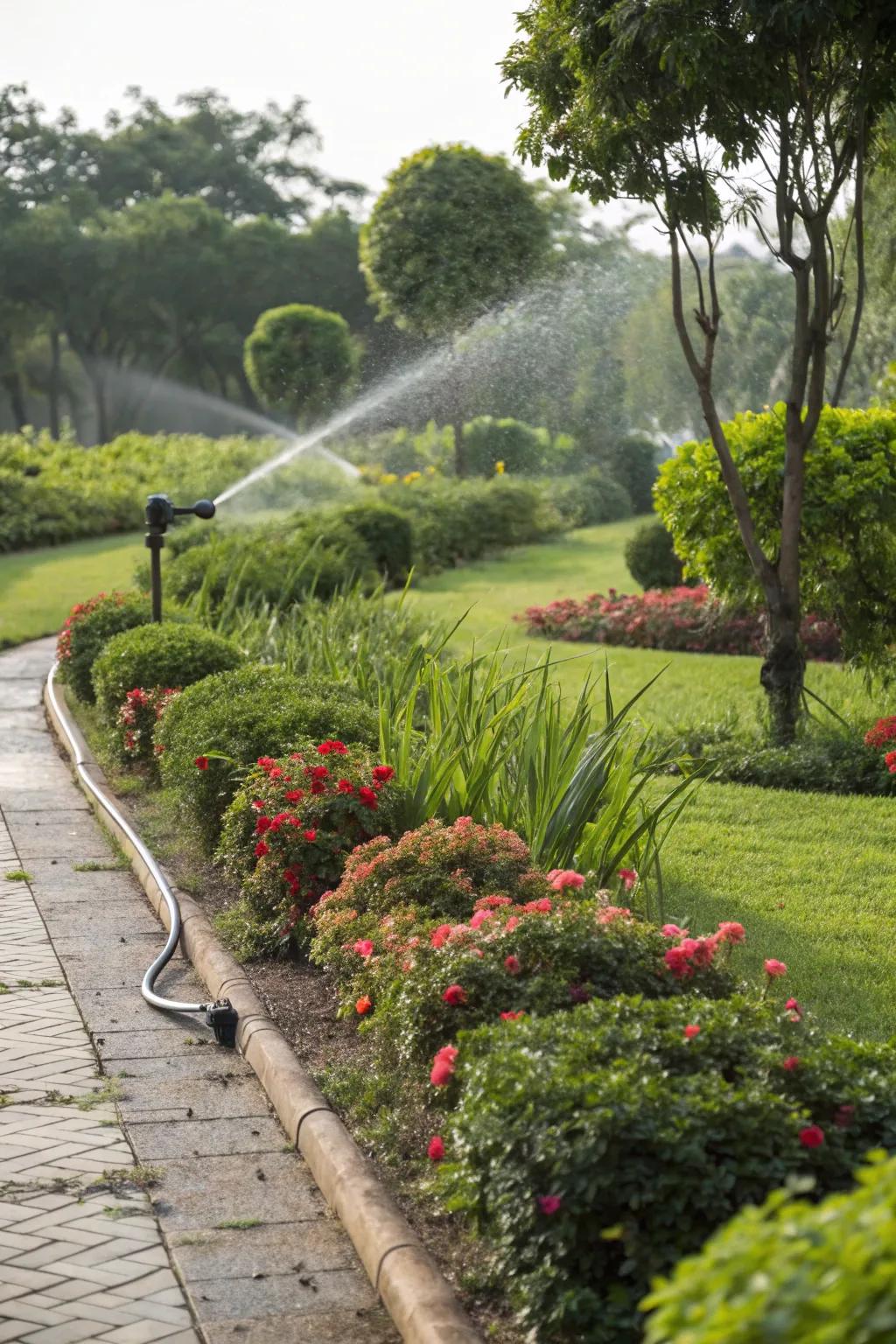Automated watering systems keep plants hydrated effortlessly.