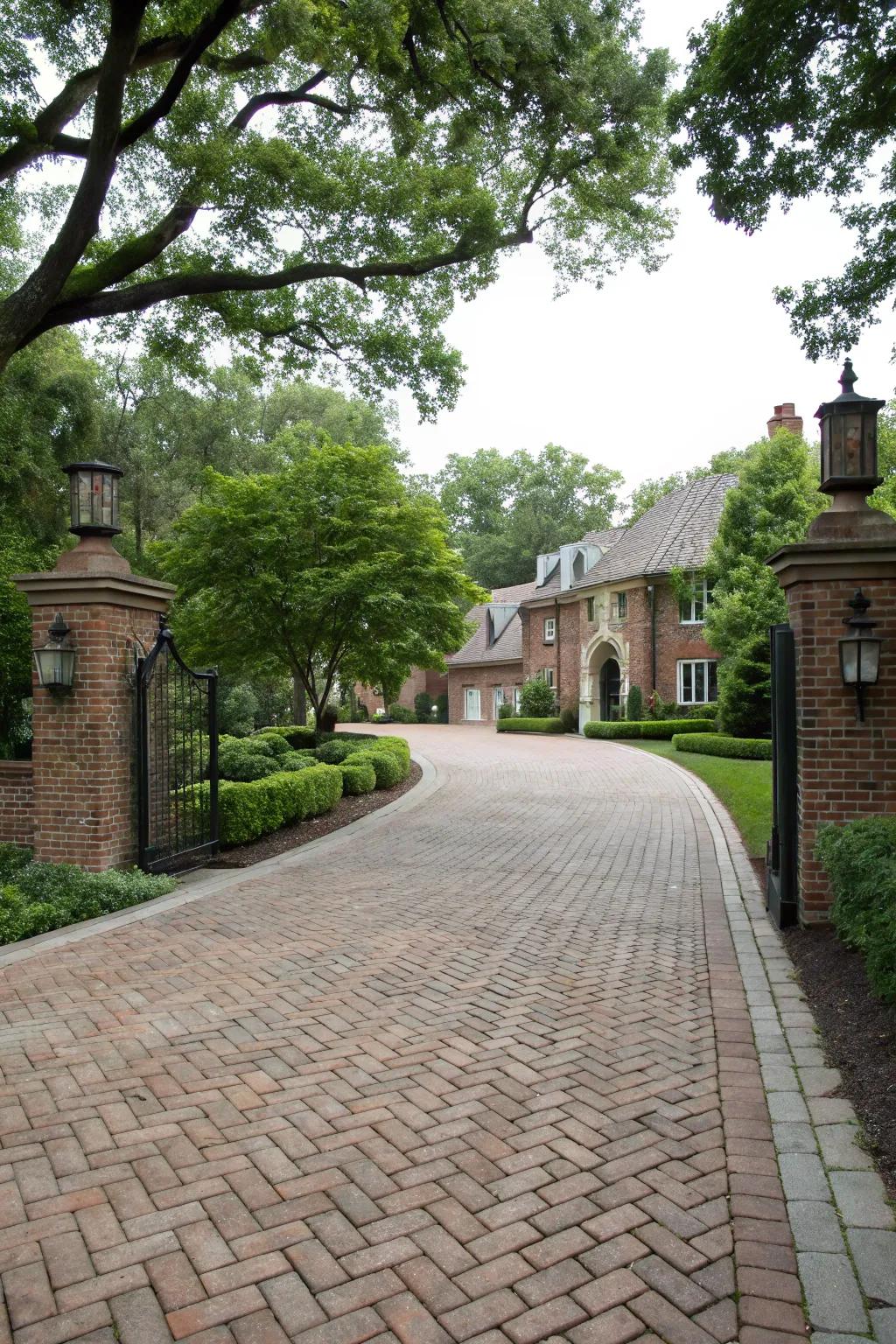 Brick pavers bring timeless elegance to any driveway.