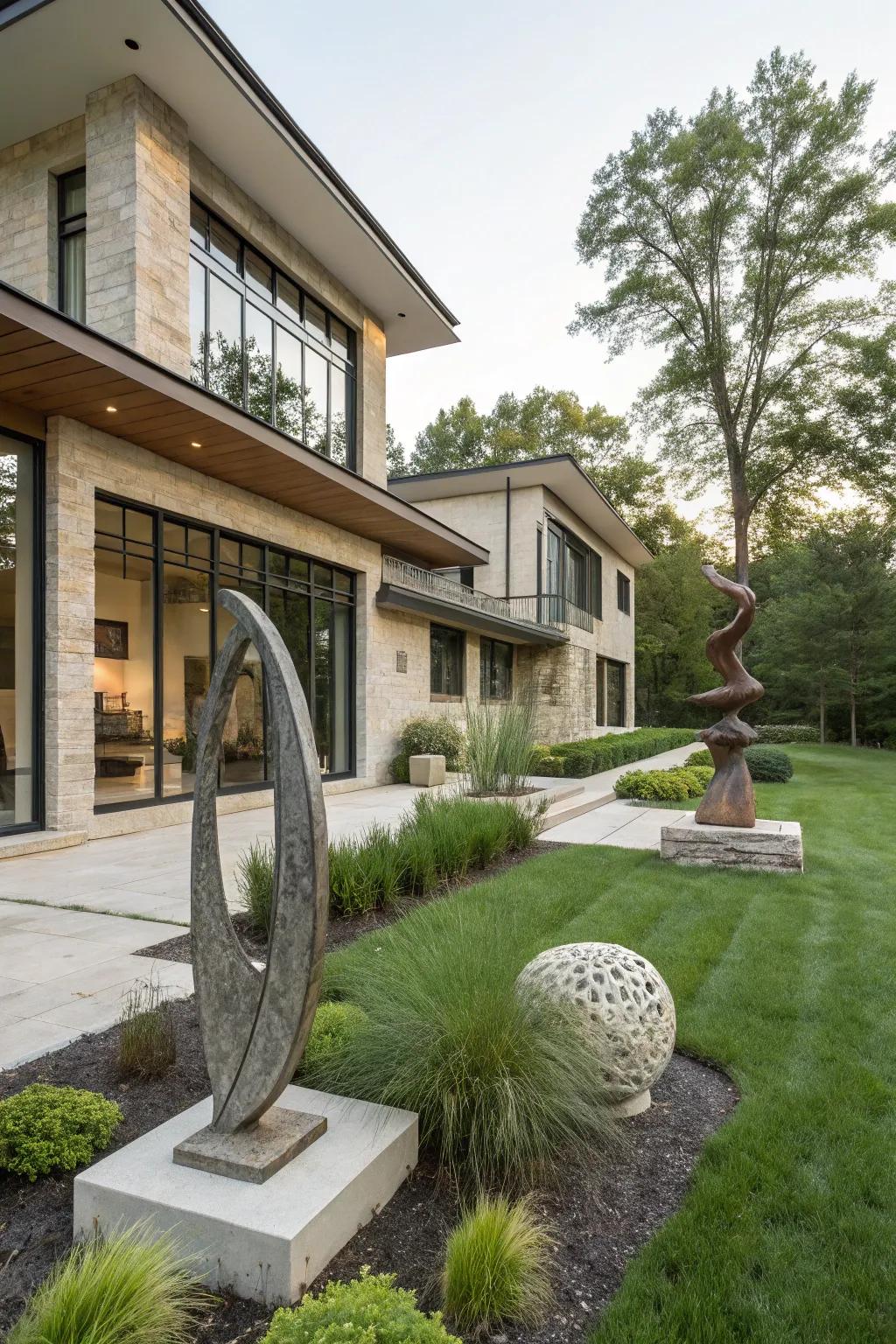 Sculptural elements that enhance artistic sophistication.
