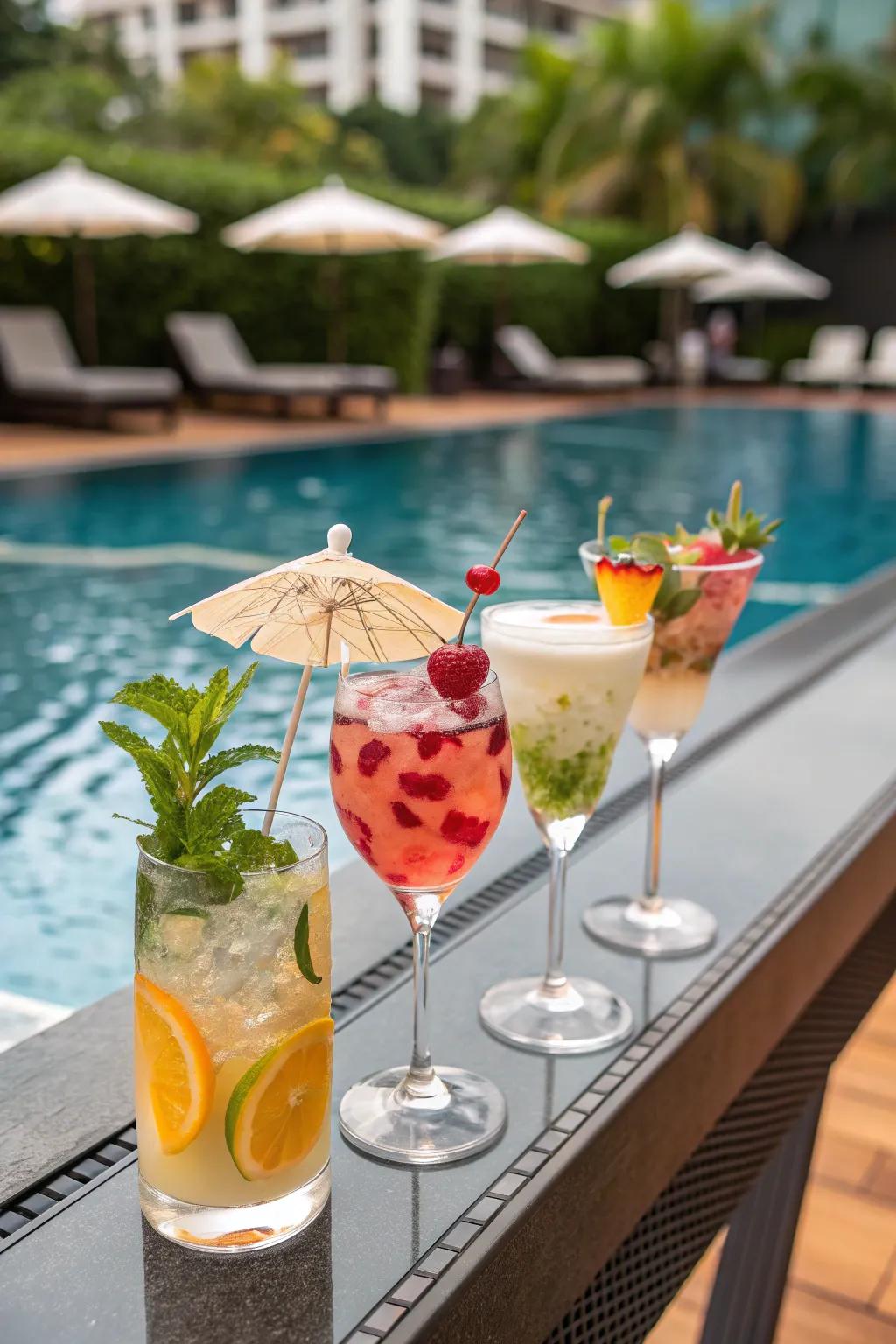 Signature cocktails offer a personalized and flavorful touch.