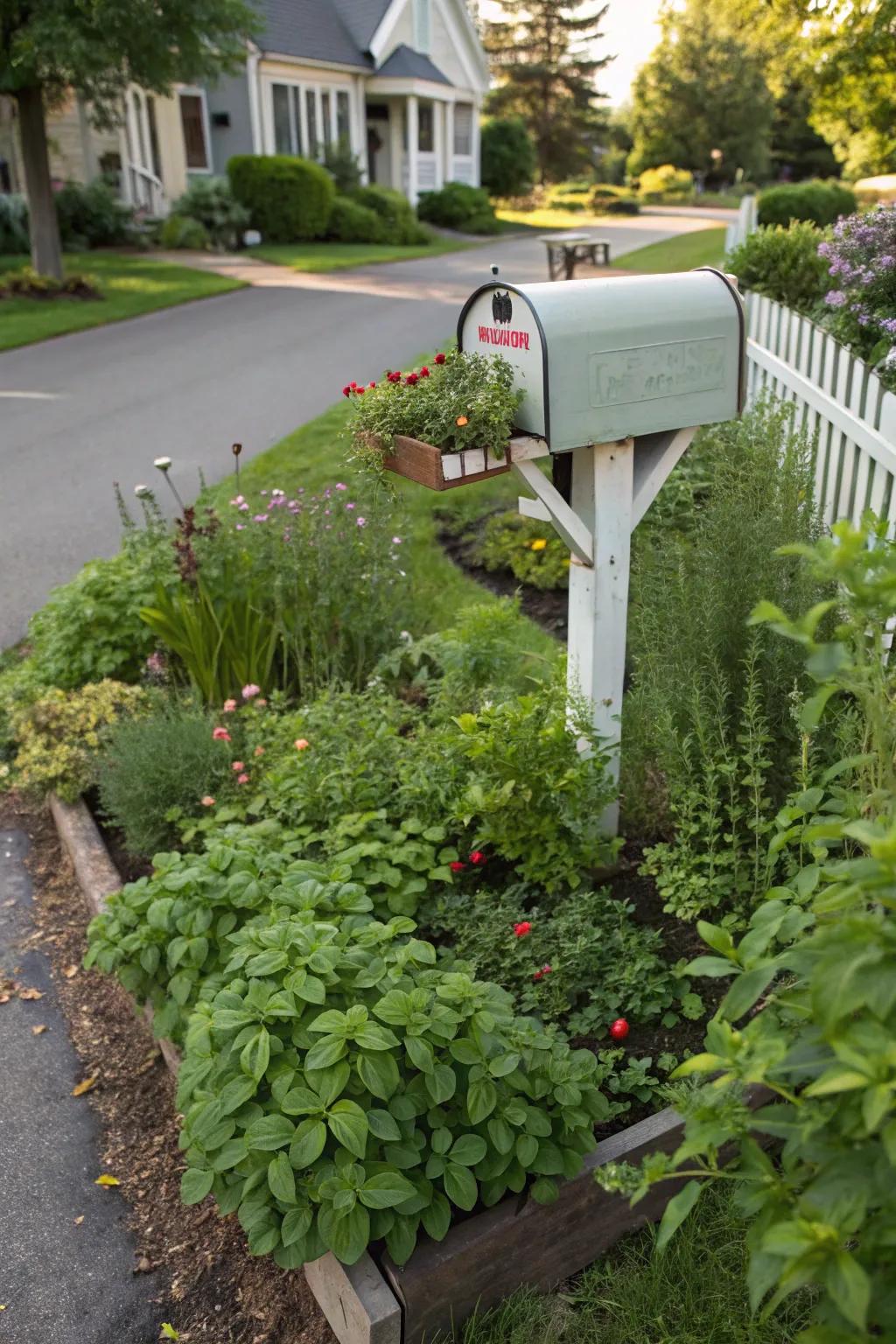 Edible plants add a tasty twist to your mailbox garden.