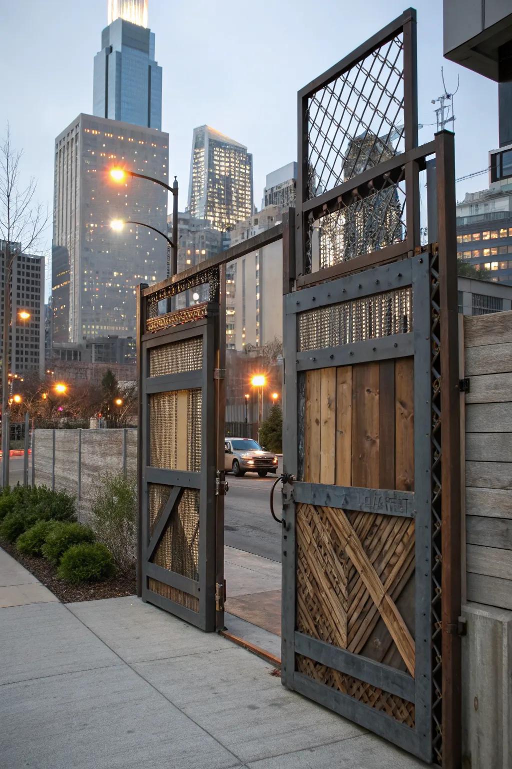 Industrial chic combines raw materials for urban appeal.
