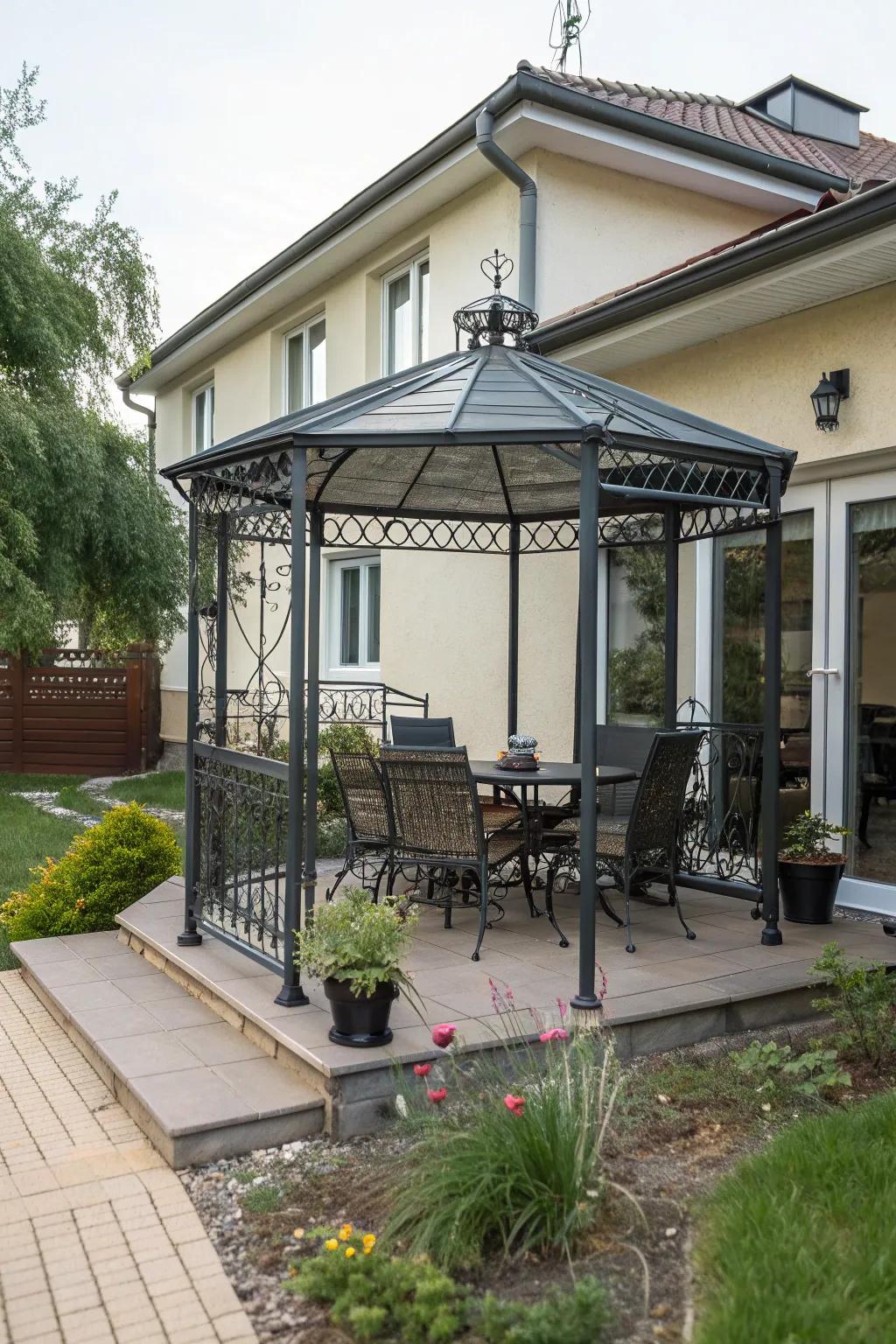 Attached gazebos extend your home's living space outdoors.