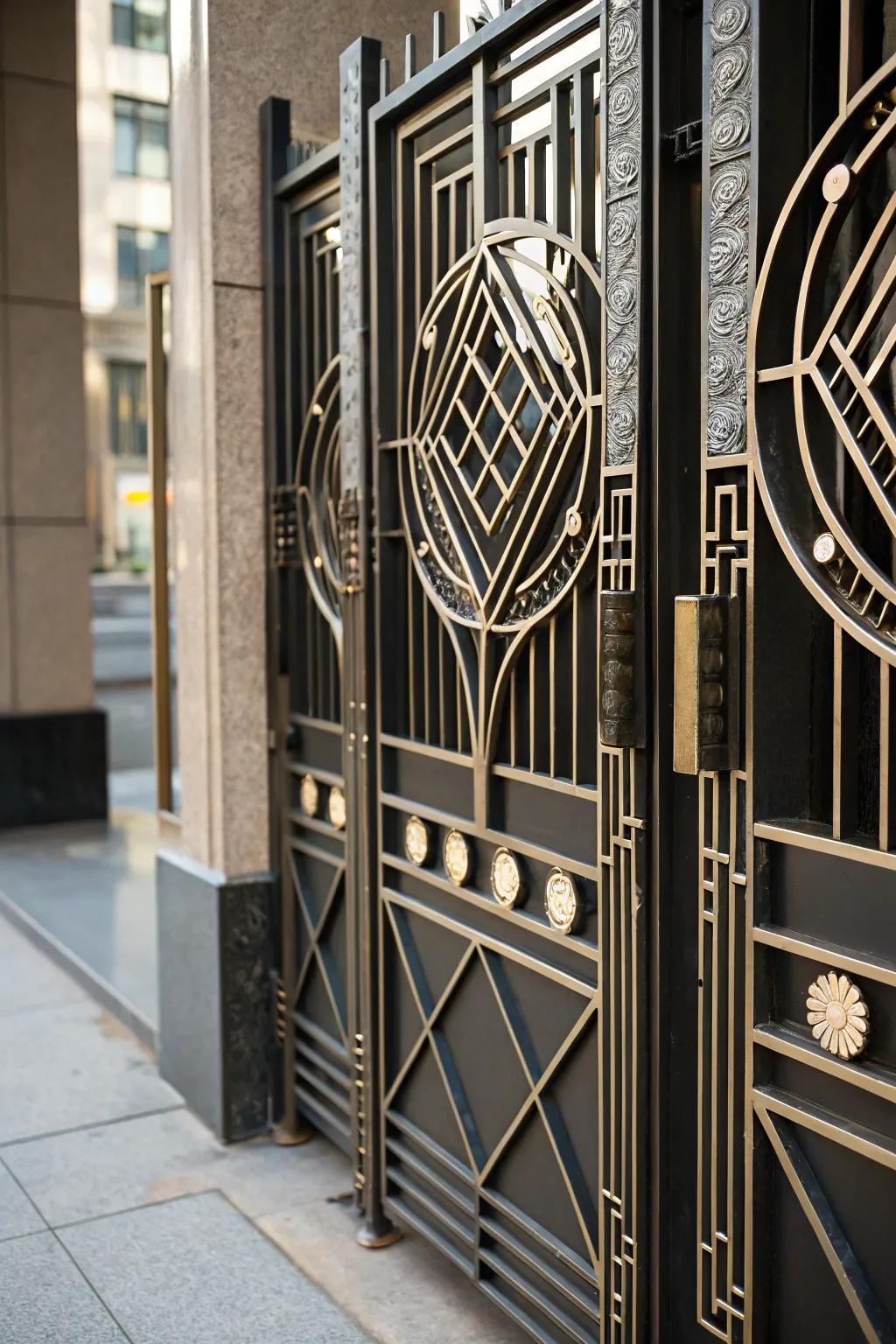 Art Deco gate adds a touch of vintage elegance