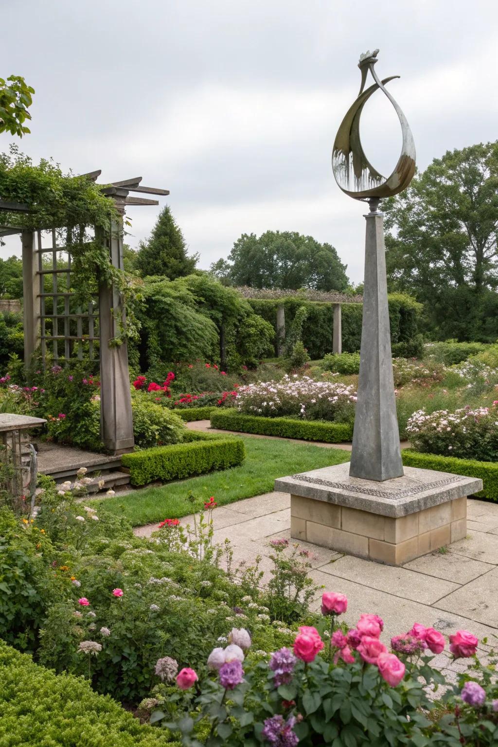 Artistic sculptures add uniqueness and intrigue to your garden.
