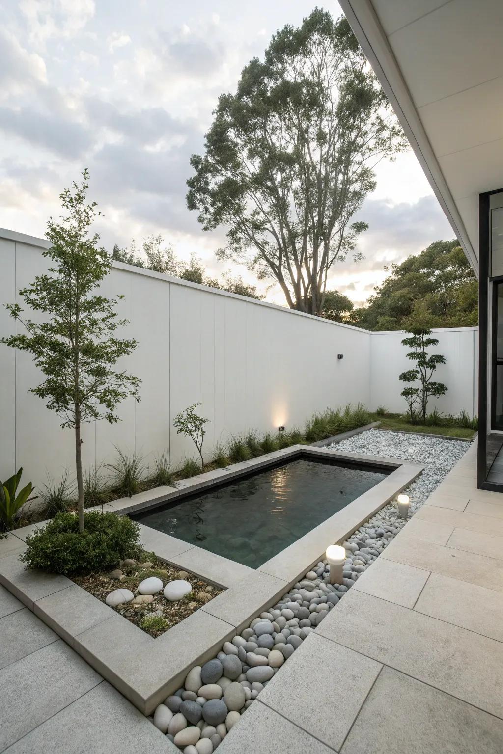 A minimalist pool design adding luxury.
