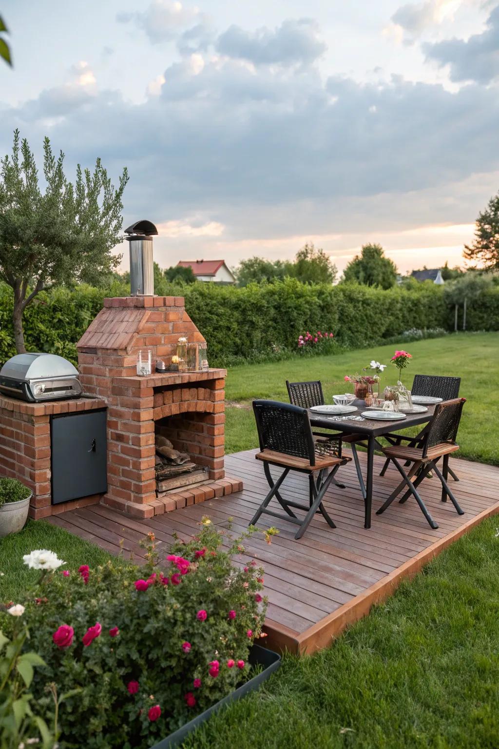 A flexible and stylish portable brick hibachi grill.