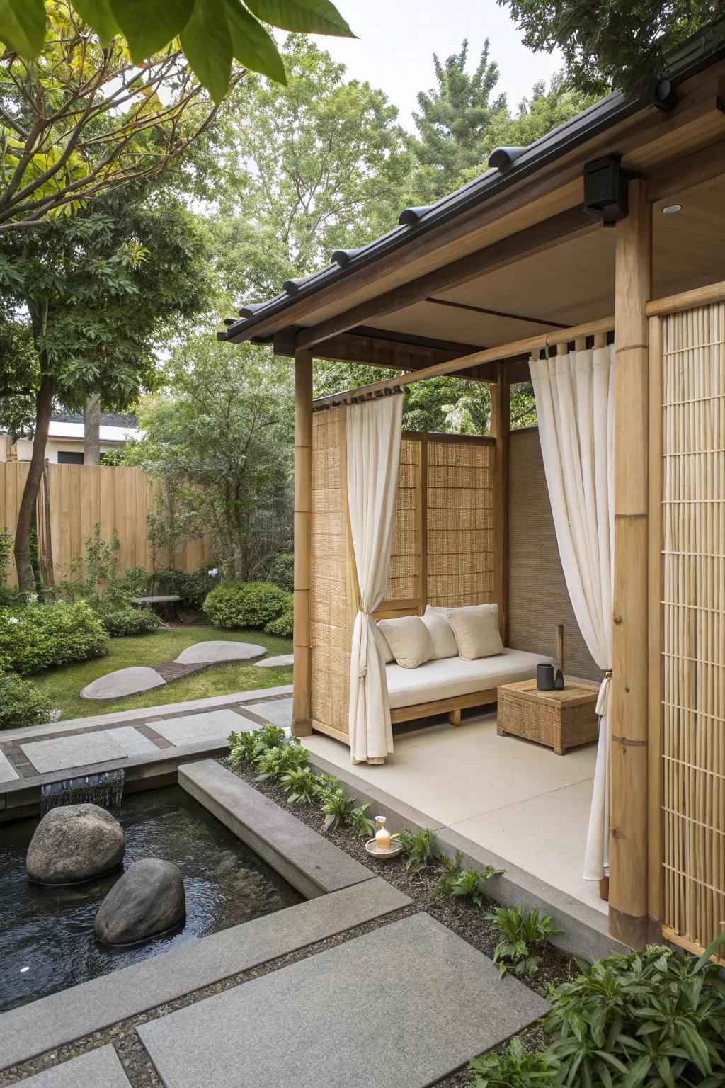 A zen-inspired cabana offering tranquility.