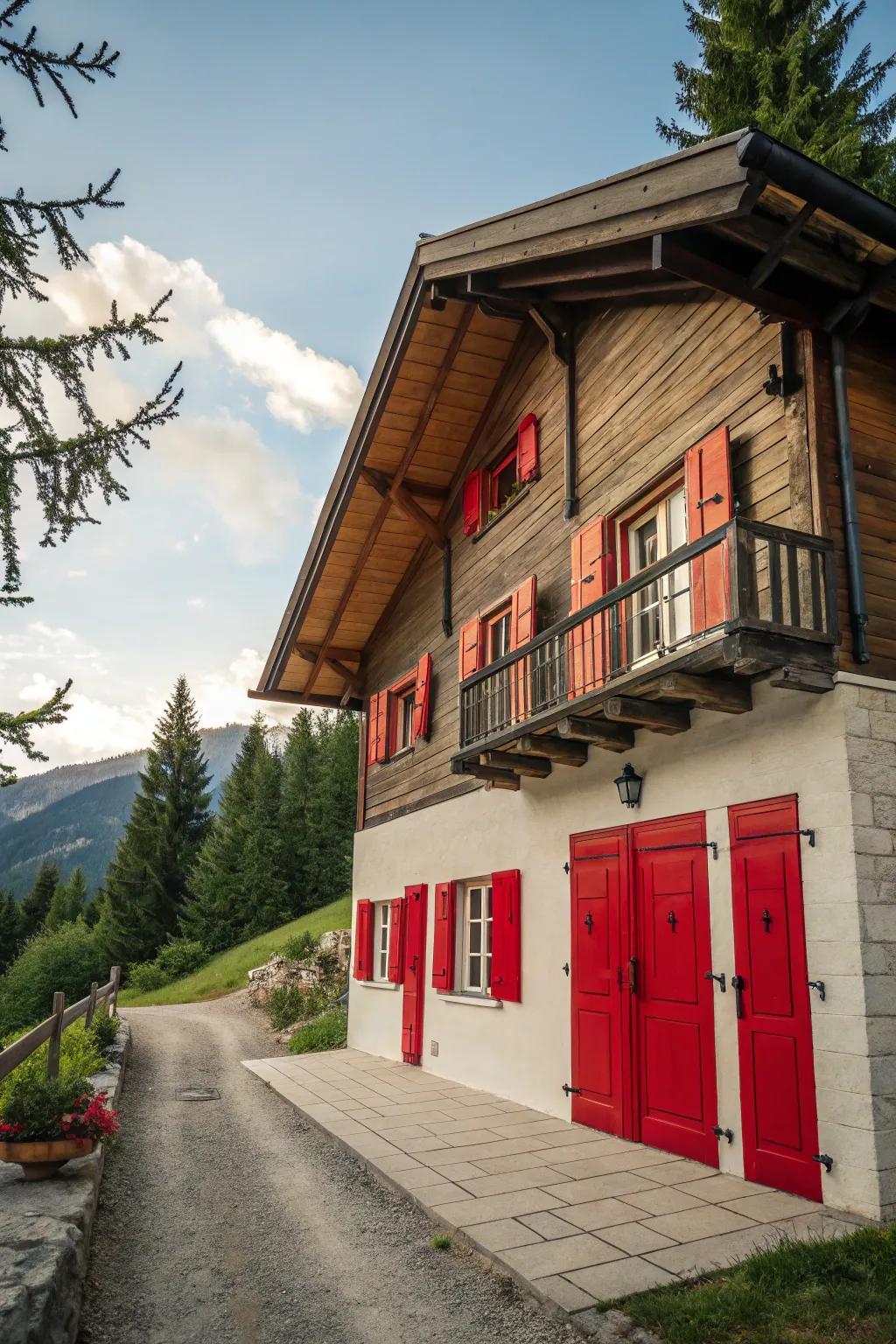 Contrasting colors highlight architectural features.