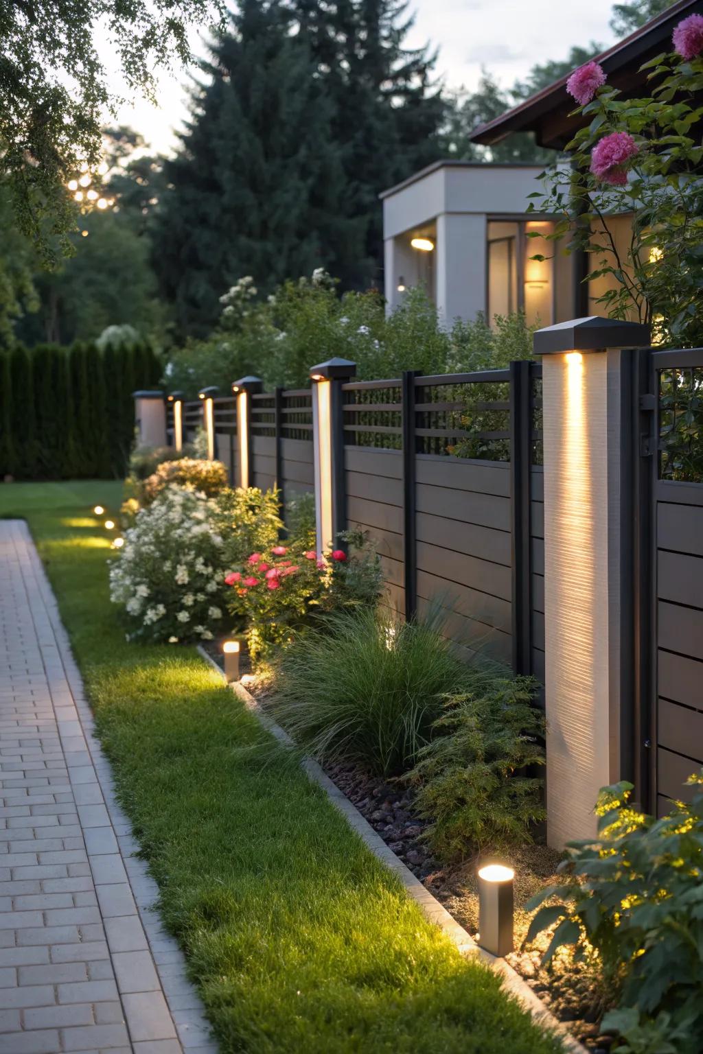 Smart lighting offers customizable illumination for a personalized garden experience.
