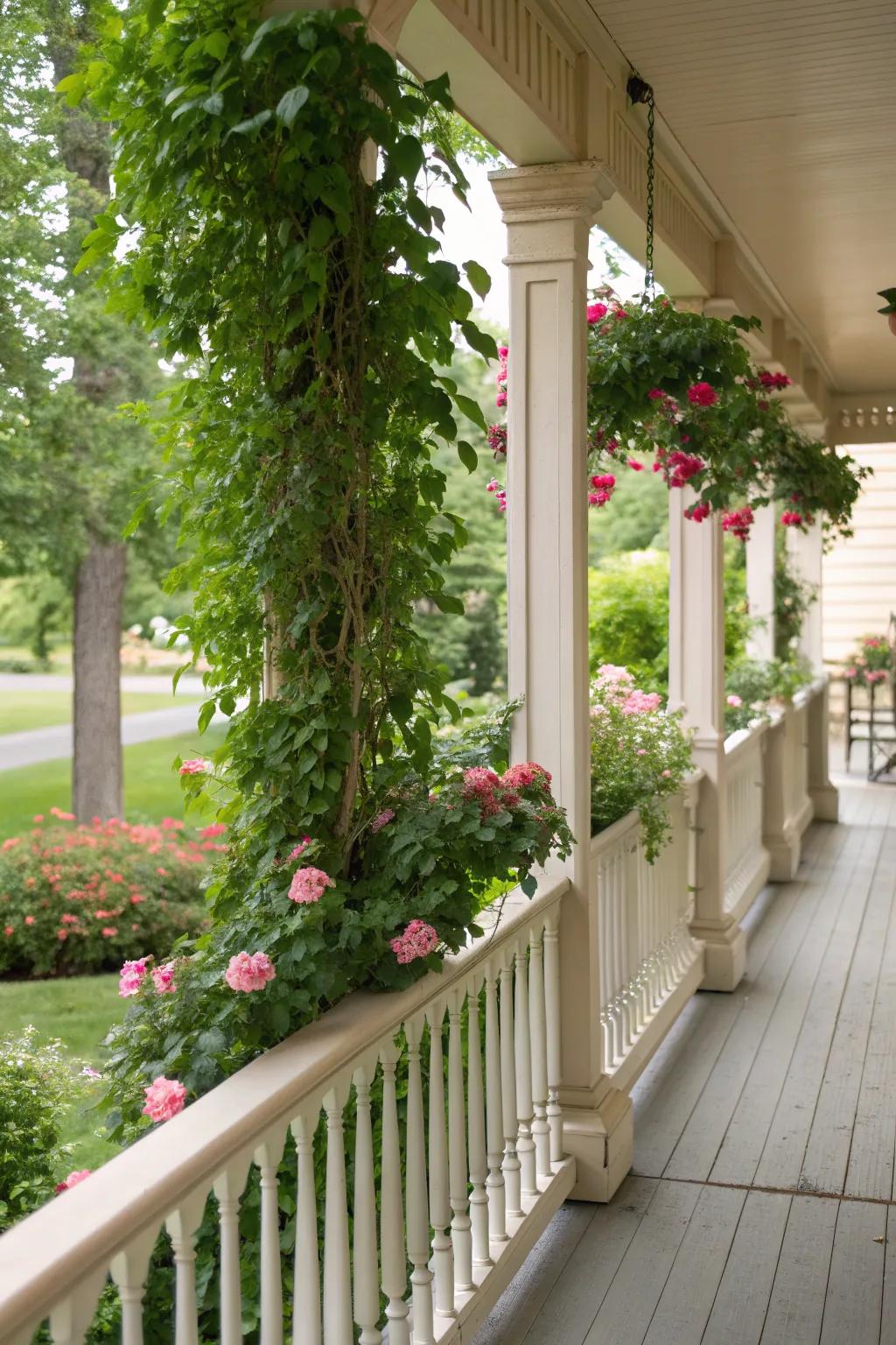 Neutral tones provide a subtle and elegant railing aesthetic.