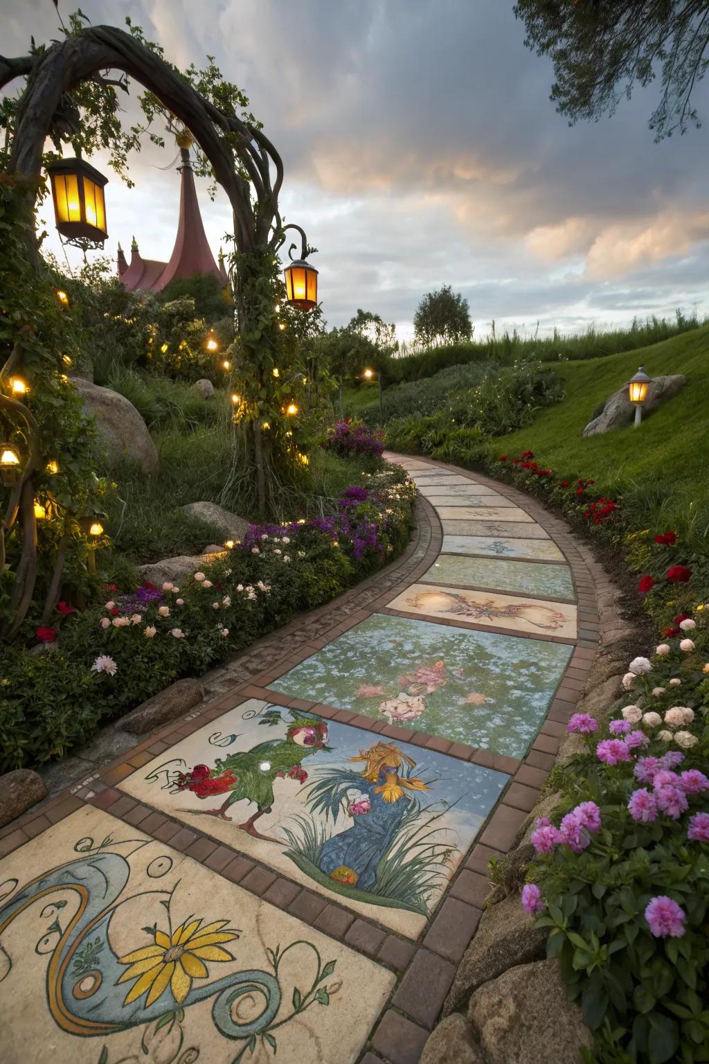 Fairytale mosaic stones transform gardens into magical landscapes