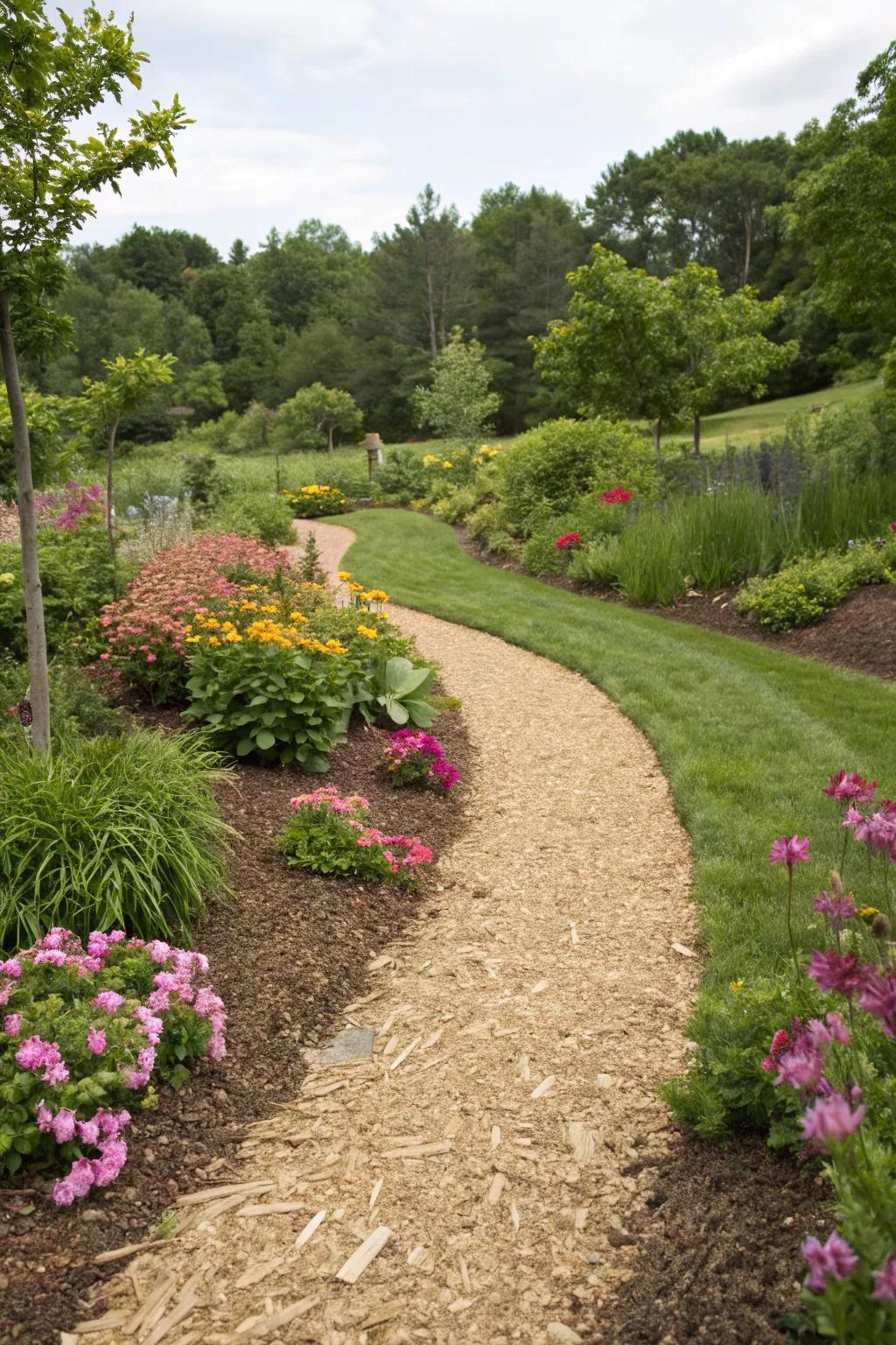 Embrace simplicity with a mulch path