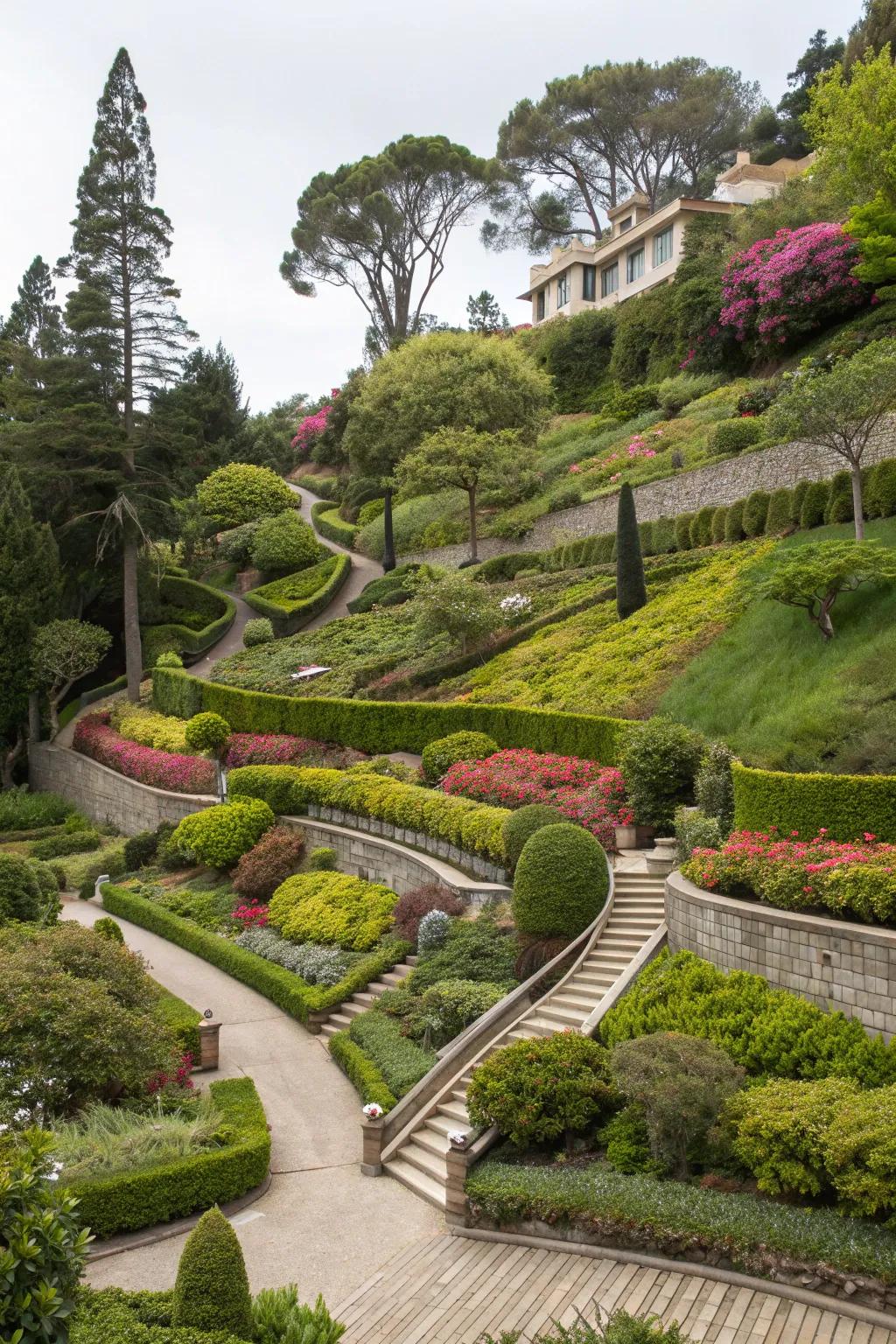 Multi-level designs introduce dimension and maximize space in your garden.