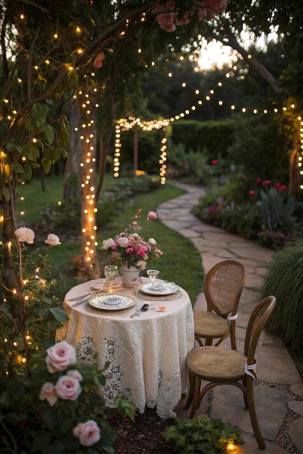 A fairy garden dinner that enchants and delights.