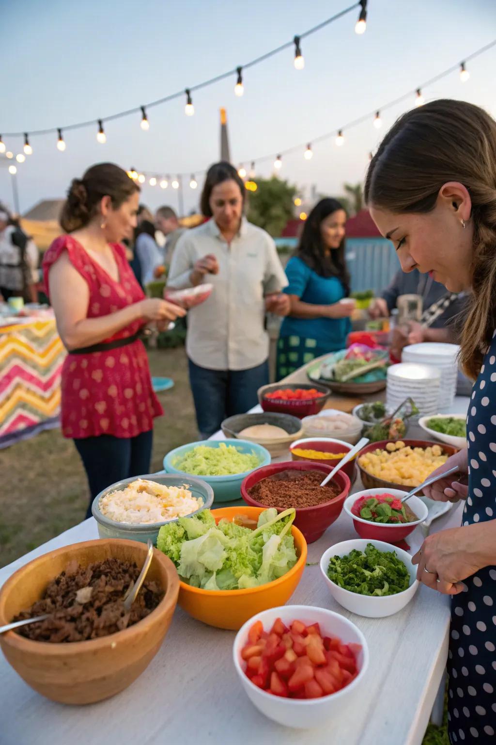 Interactive food stations make the dining experience fun and engaging.
