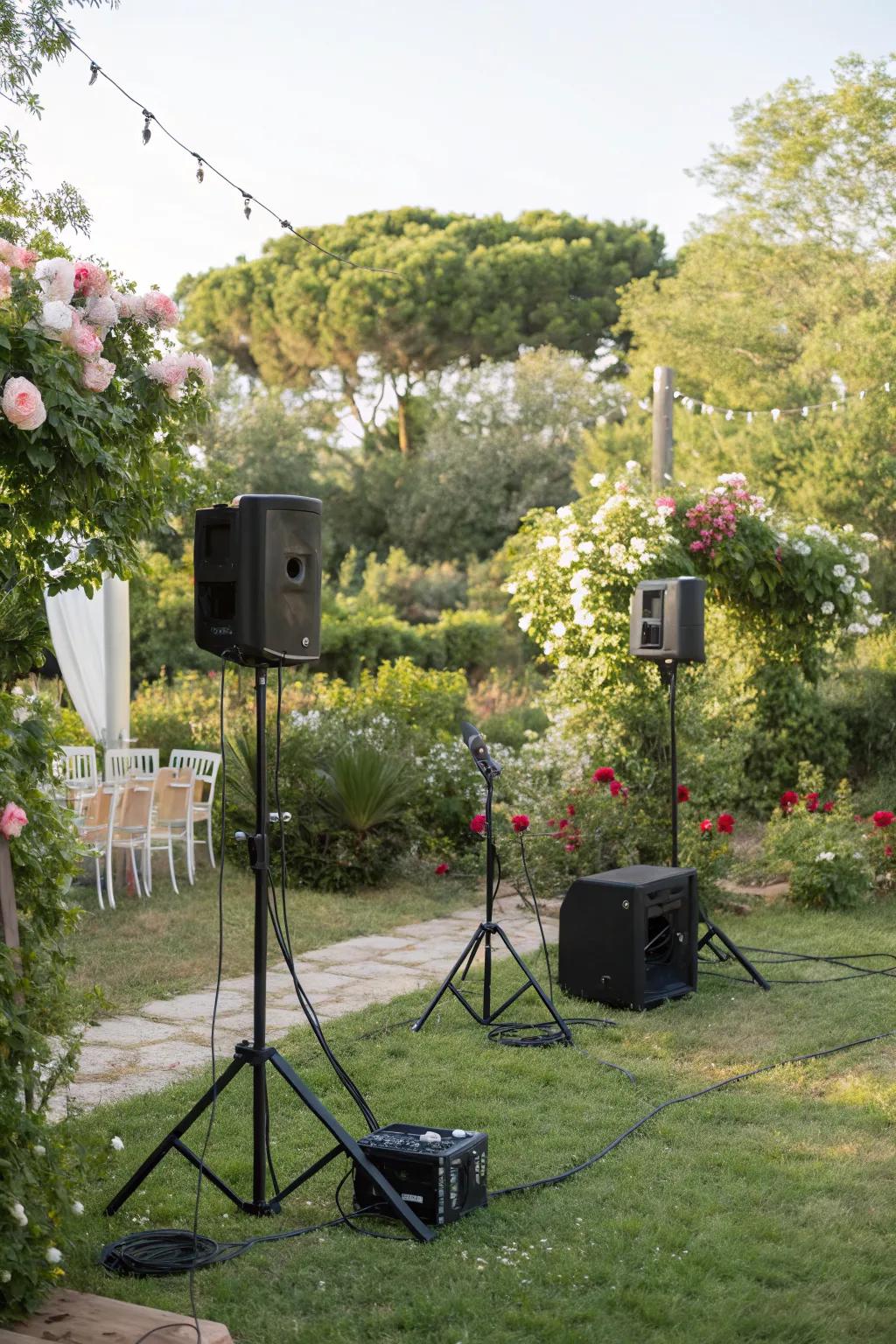 Immerse yourself in music with a top-notch outdoor sound system.