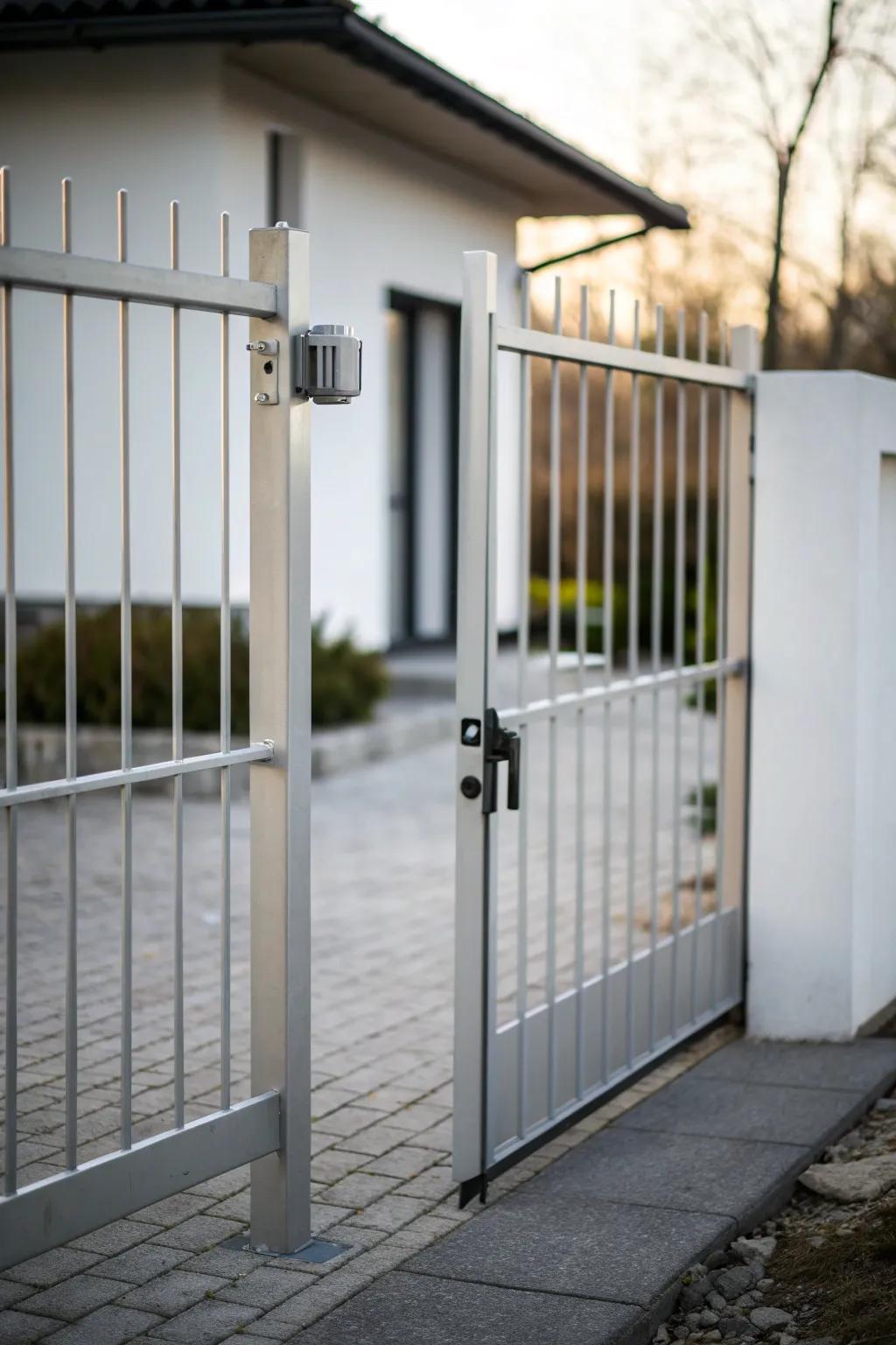 An invisible lock providing a minimalist look.