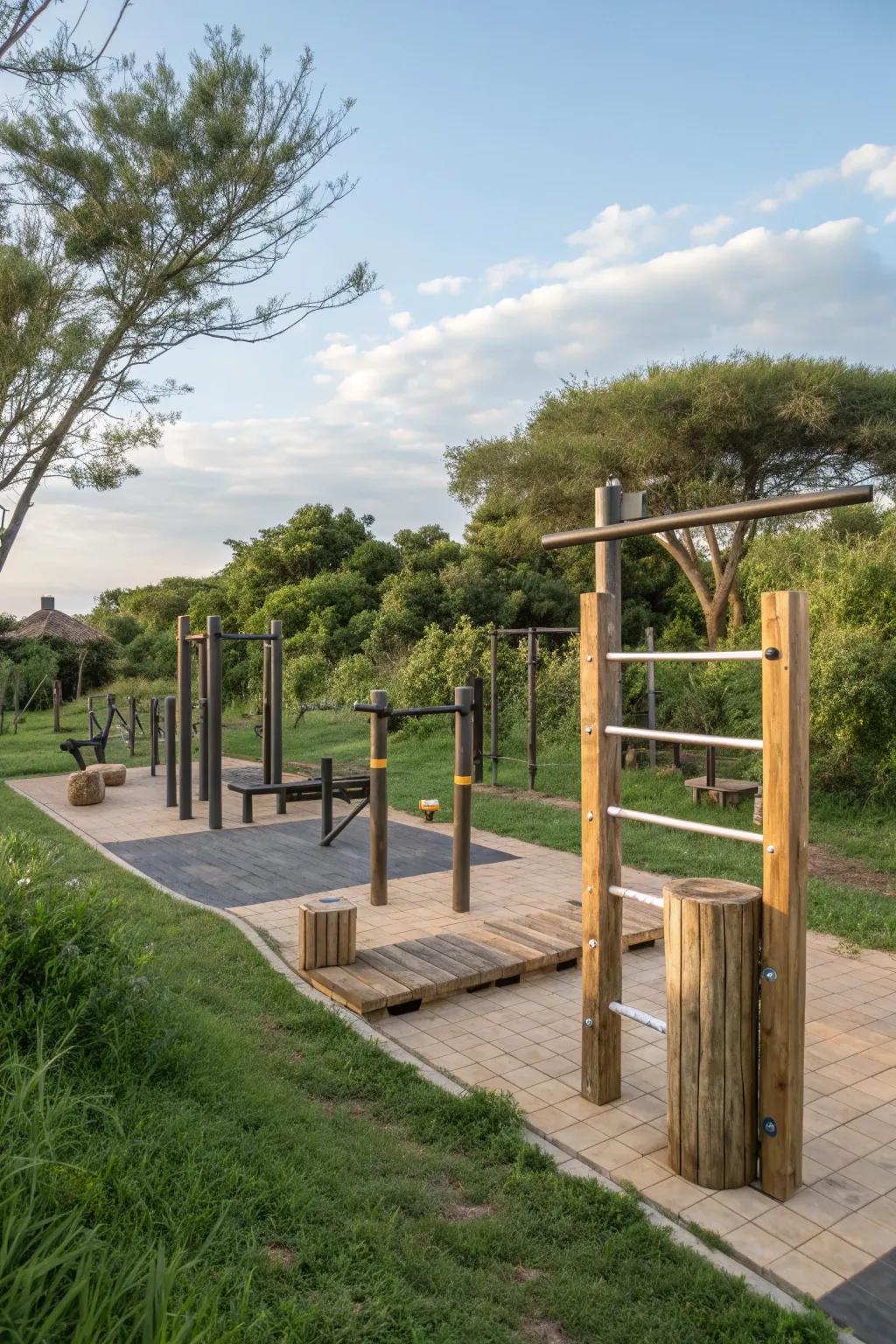 Go green with an eco-conscious outdoor gym.
