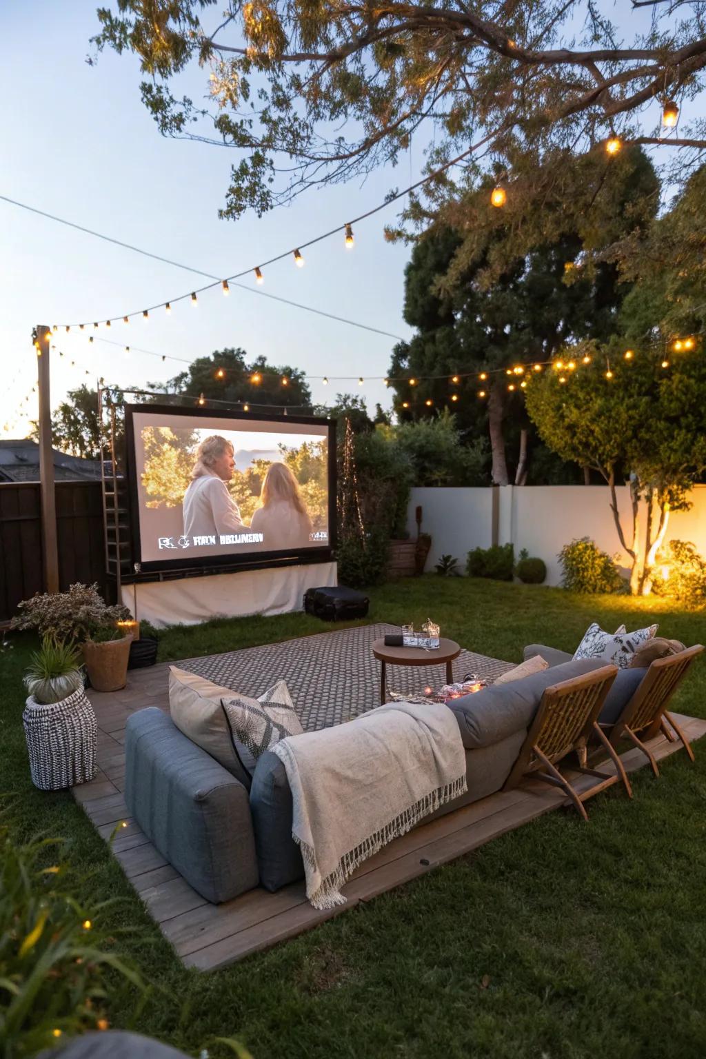 An outdoor cinema brings the magic of movies to your backyard.