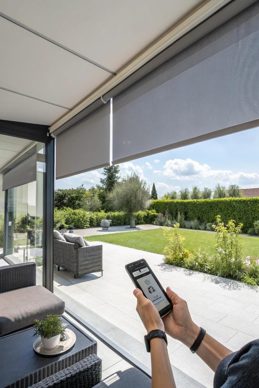Smart blinds bring convenience and innovation to patios.