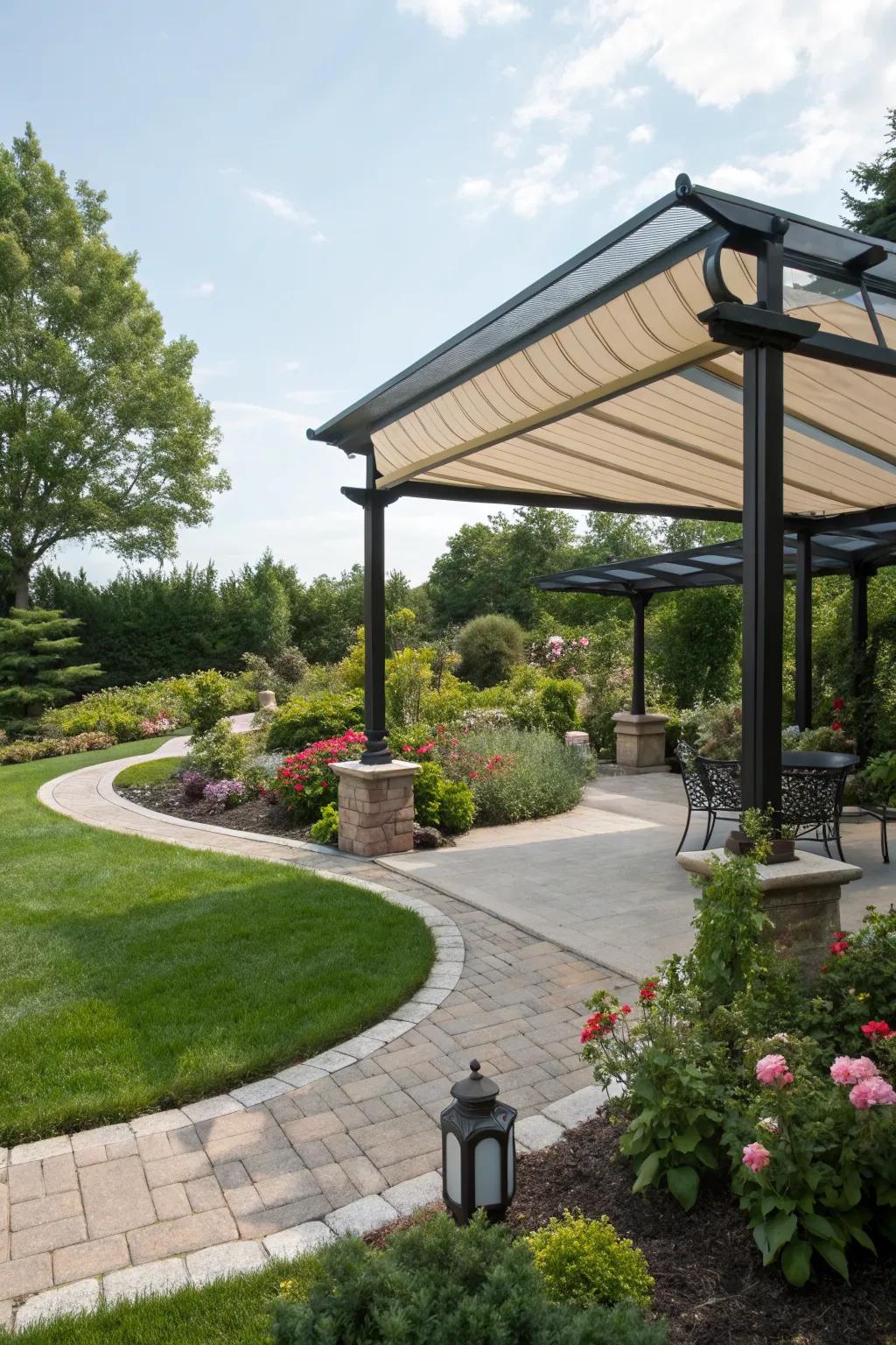 Adapt to weather with a convertible canopy gazebo.