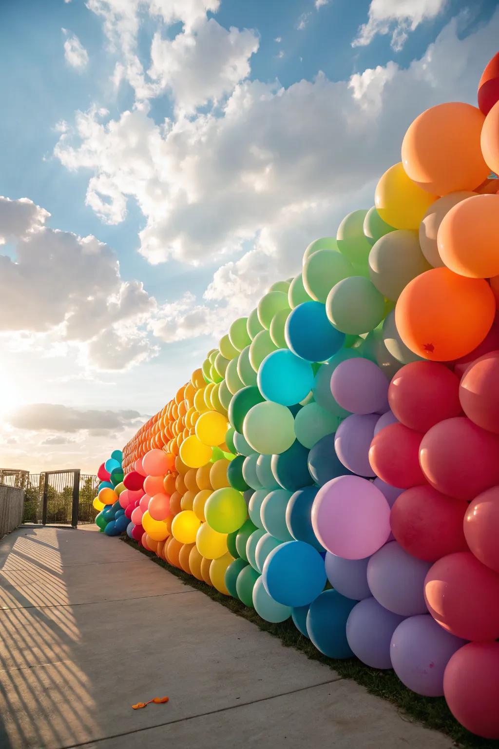 Balloon walls add a playful touch to any photo setup.