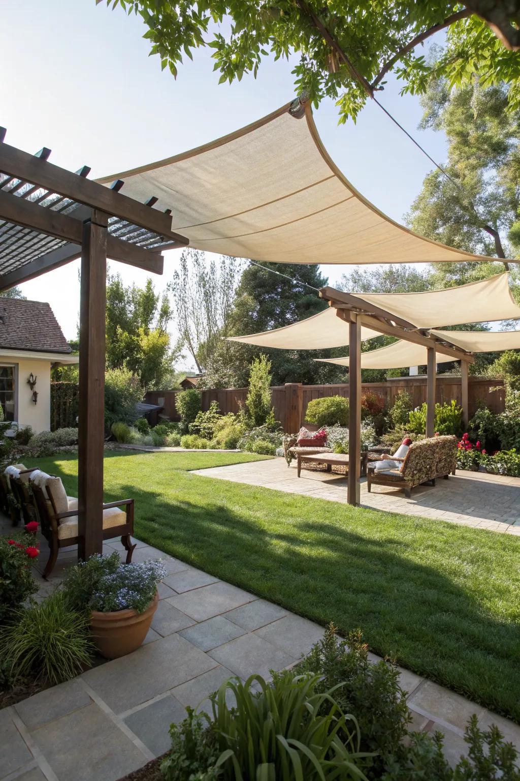 Layered solutions provide comprehensive shade.