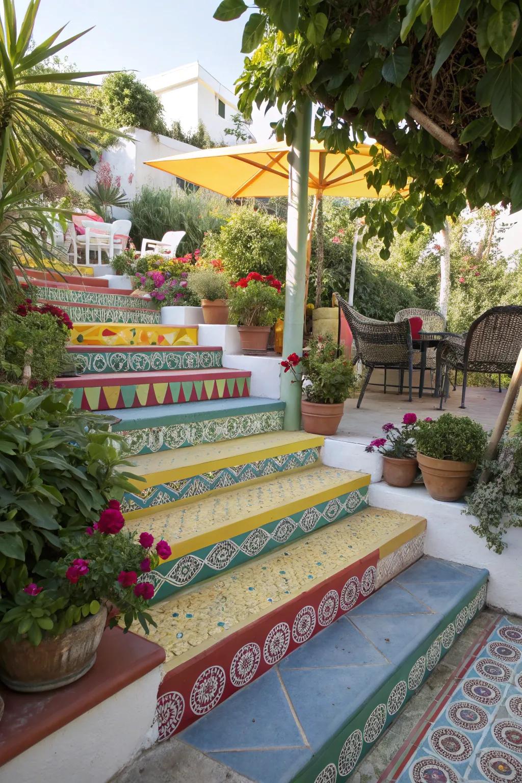 Bold colors add personality and excitement to your steps.