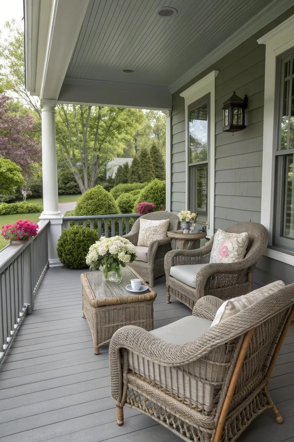 Achieve subtle elegance with muted gray.