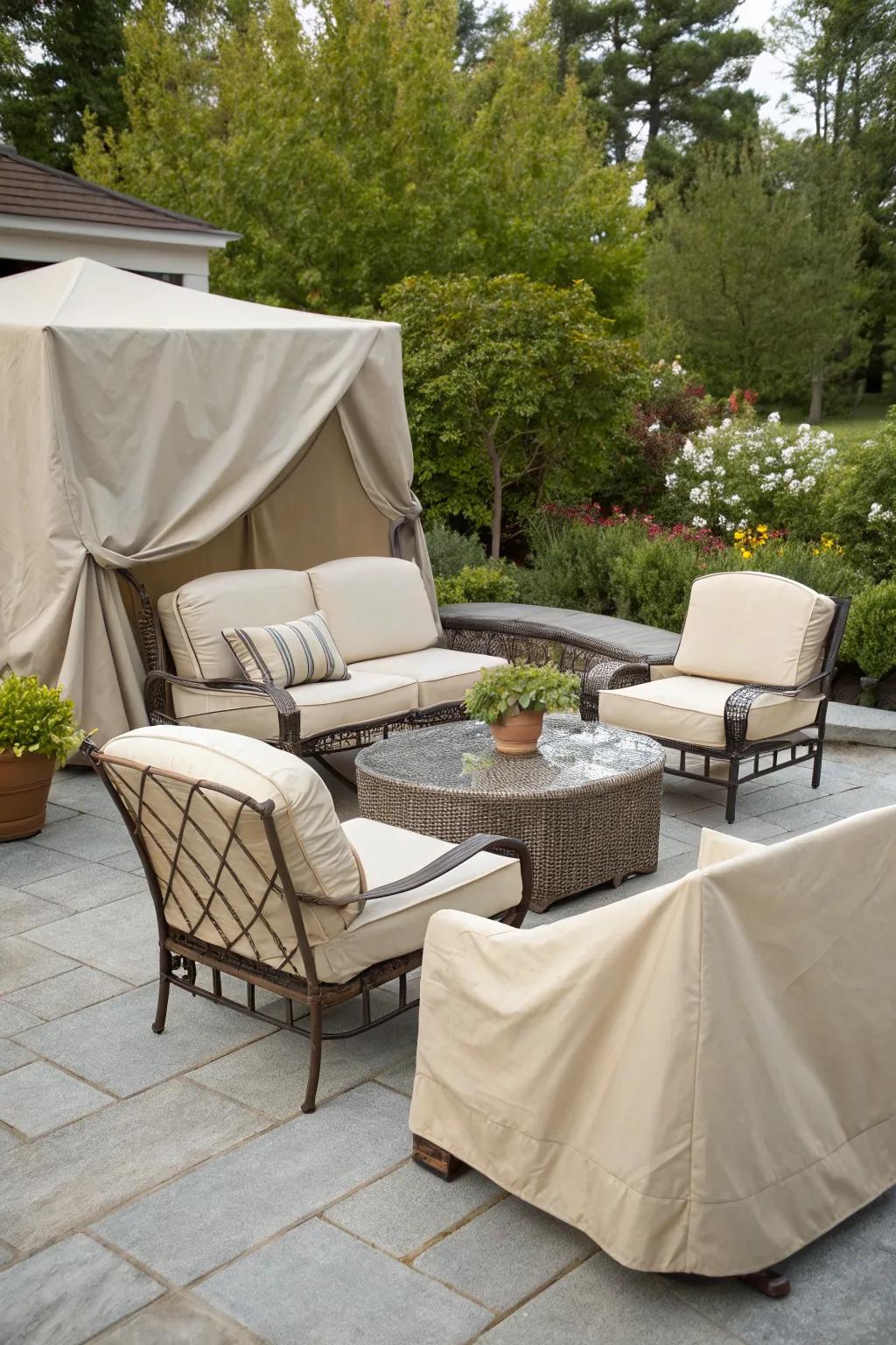 Stylish and durable outdoor fabrics ensuring long-lasting comfort.