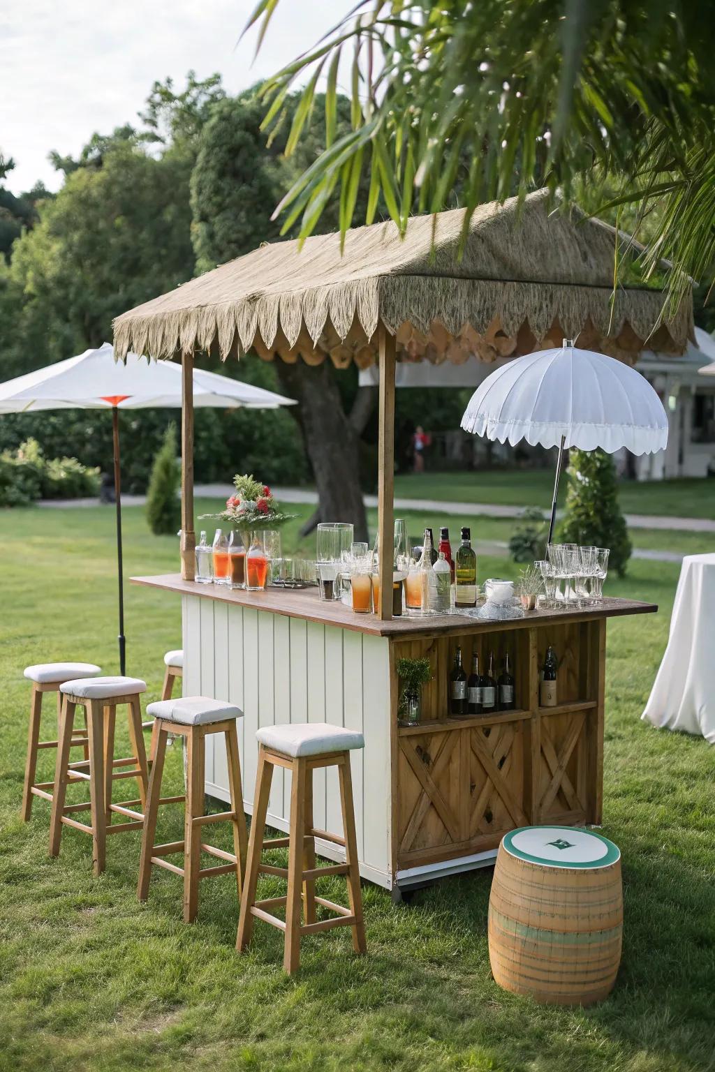 Host unforgettable garden parties with a portable bar.
