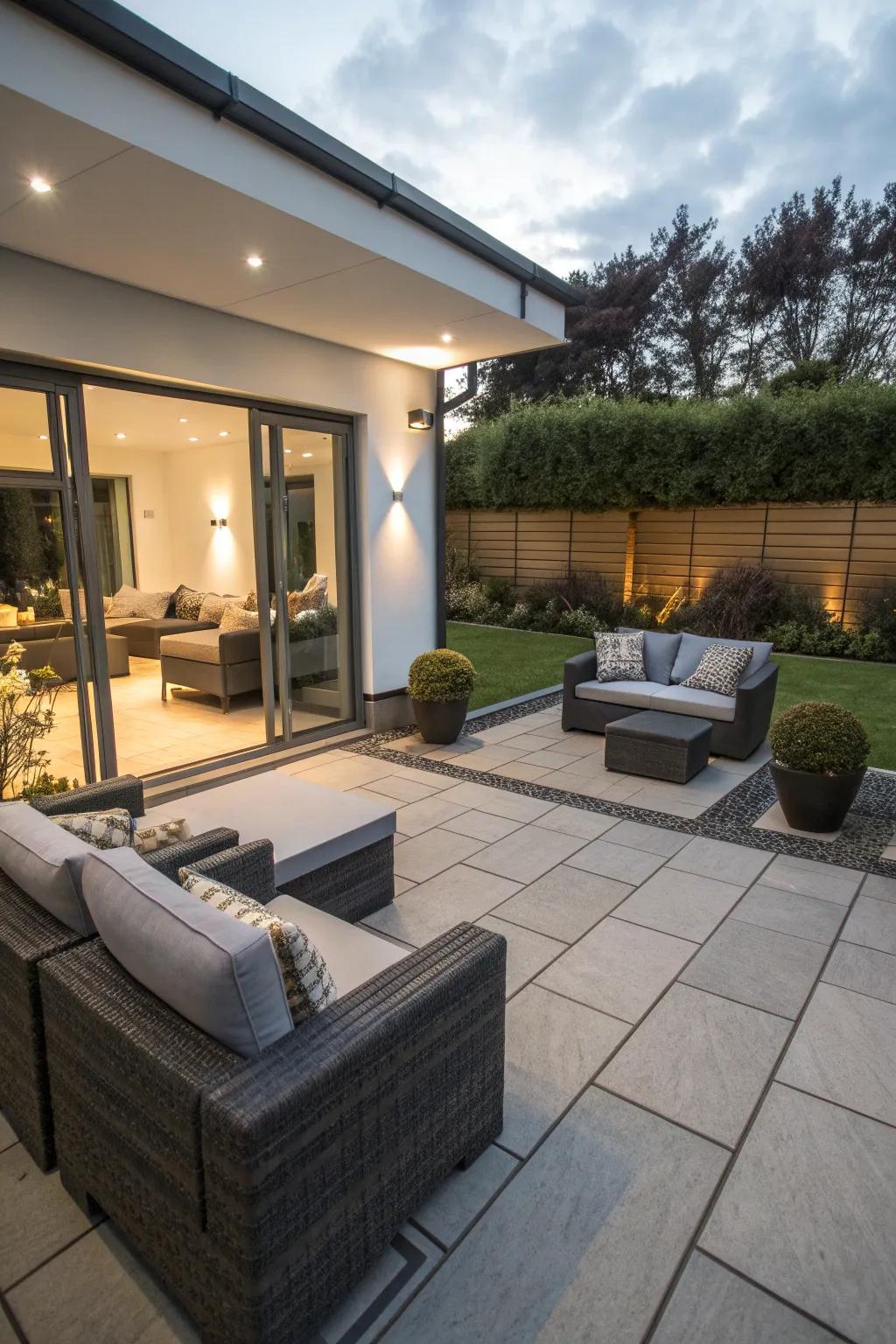 Composite pavers offer durability and eco-friendly elegance.