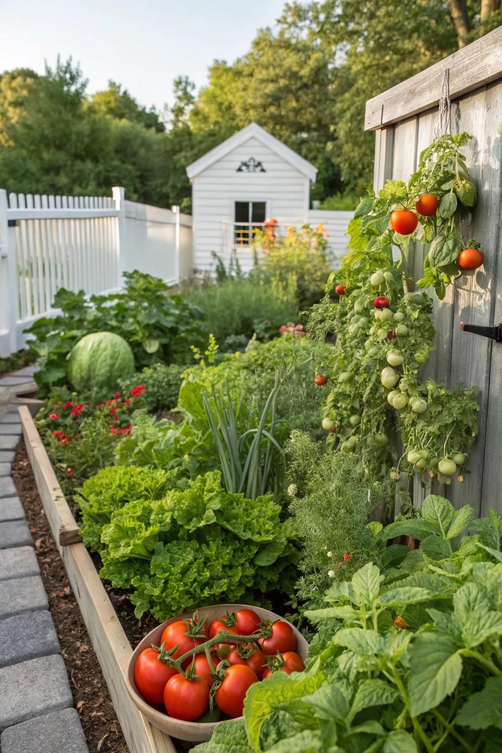 An edible garden offers fresh, homegrown produce for your meals.