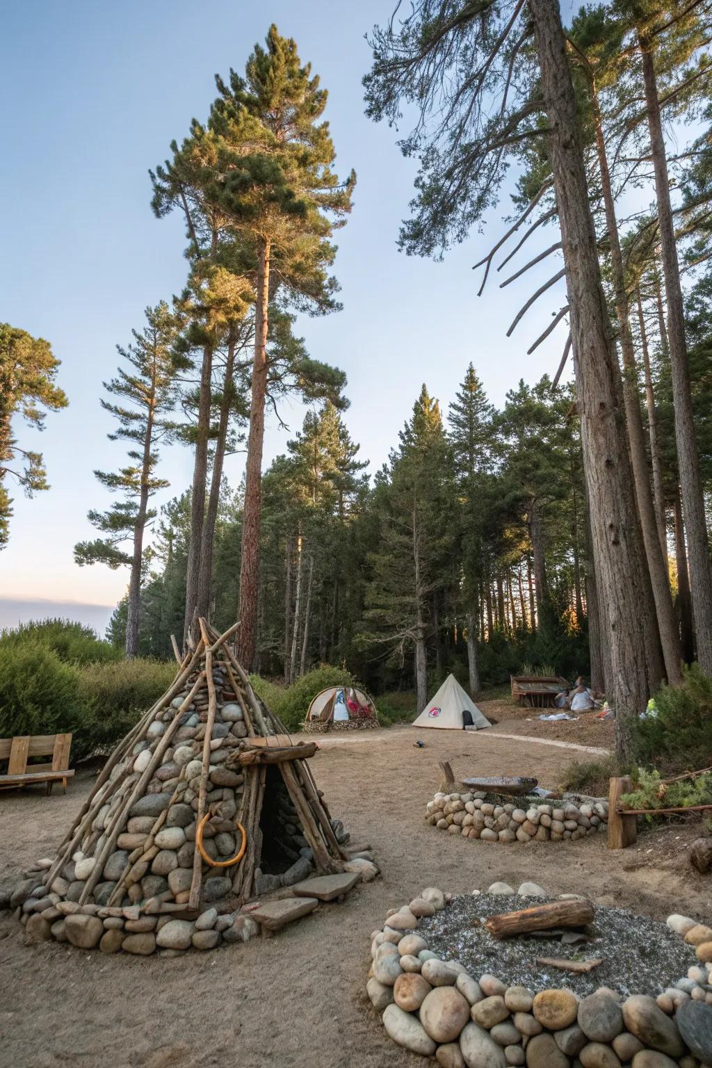 Infuse creativity with natural art installations.