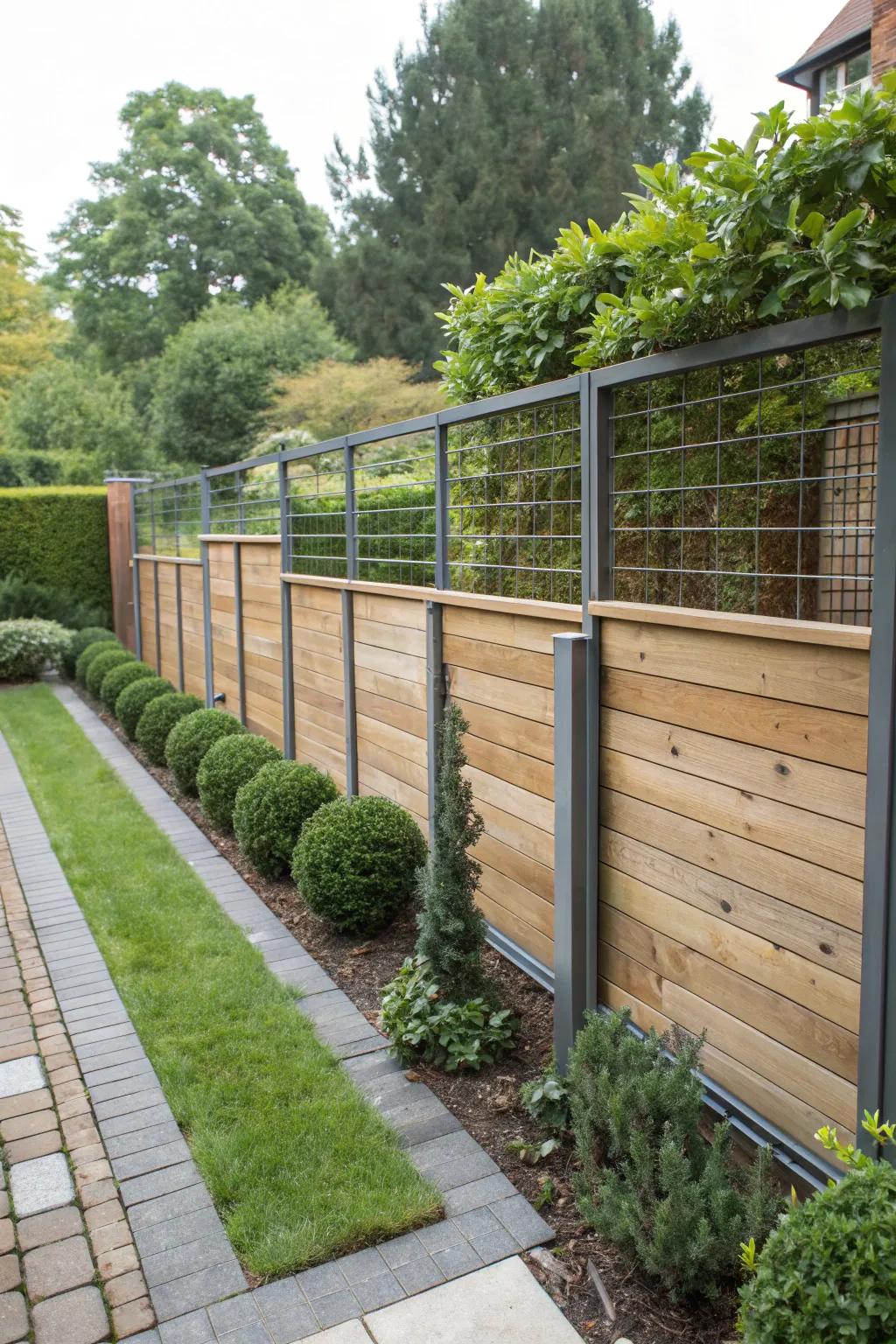 Hybrid fencing combines the best of both worlds: warmth and resilience.