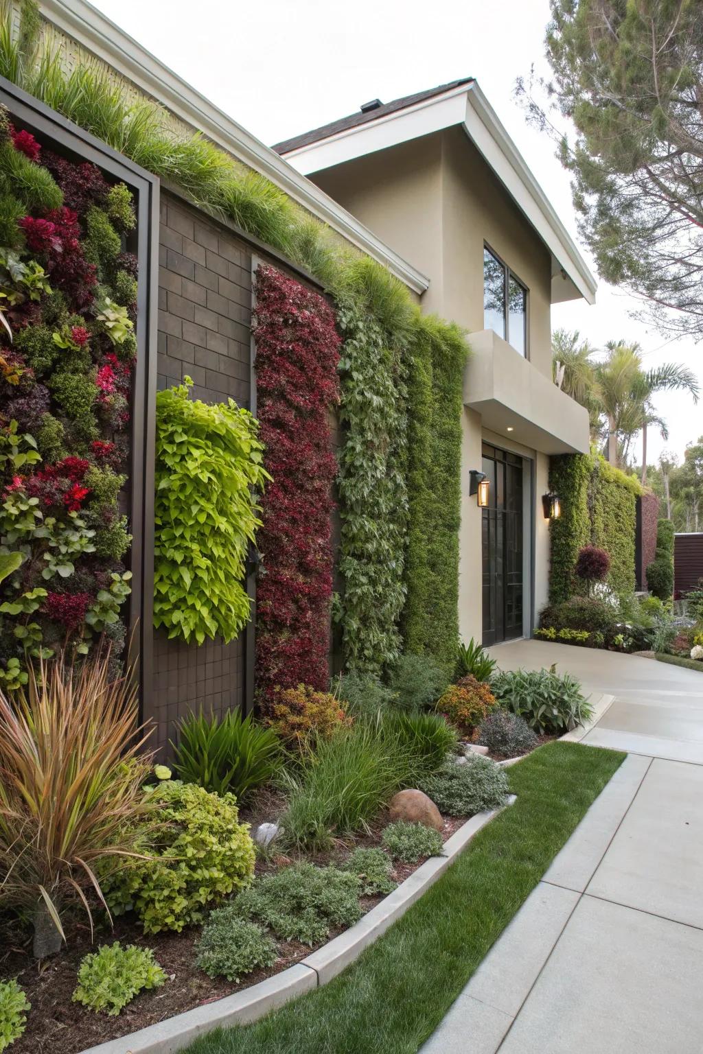 Transform walls with vertical plant displays.