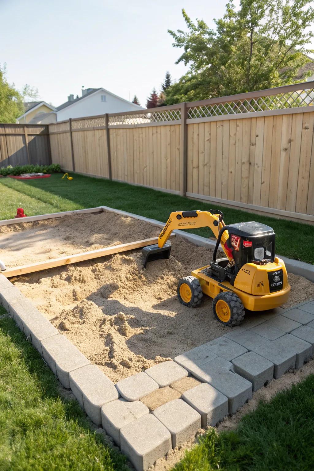 A dedicated digger arm turns sand moving into serious fun.