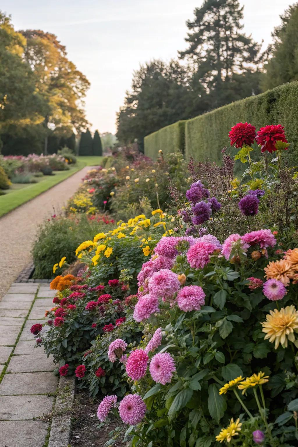 Colorful edging transforms garden beds into eye-catching displays.